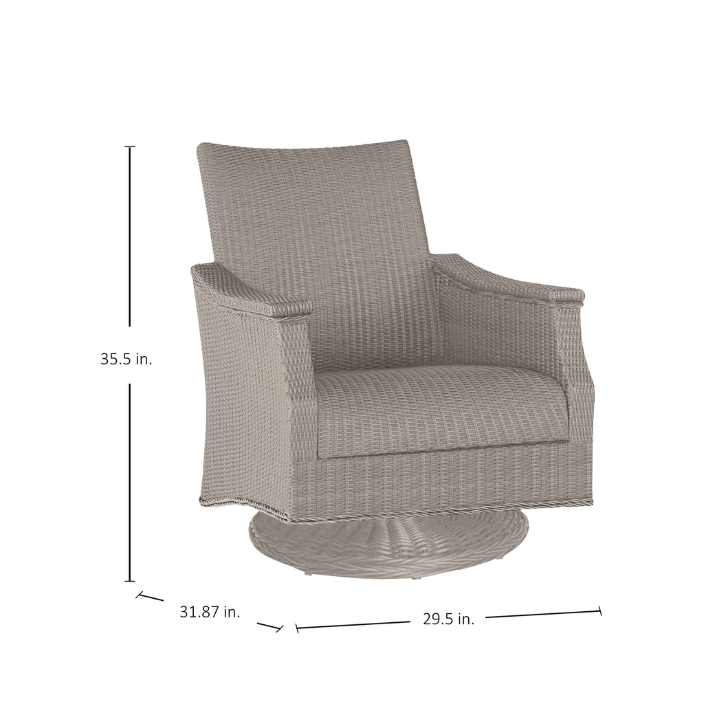 Bentley Woven Outdoor Swivel Rocker Lounge Chair