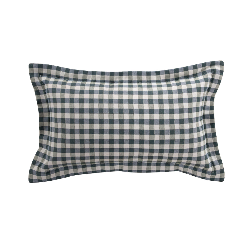 Check Plaid Outdoor Lumbar Pillow