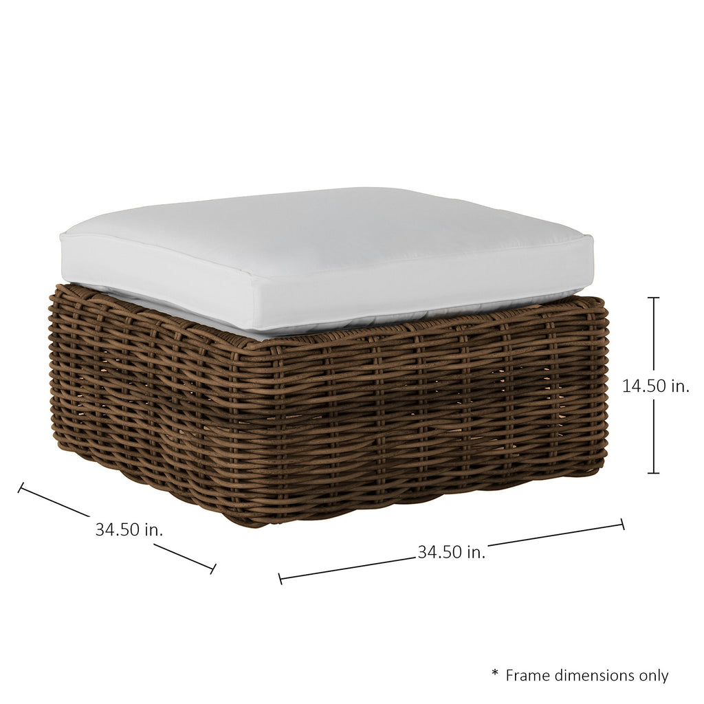 Montecito N-Dura Resin Outdoor Woven Ottoman