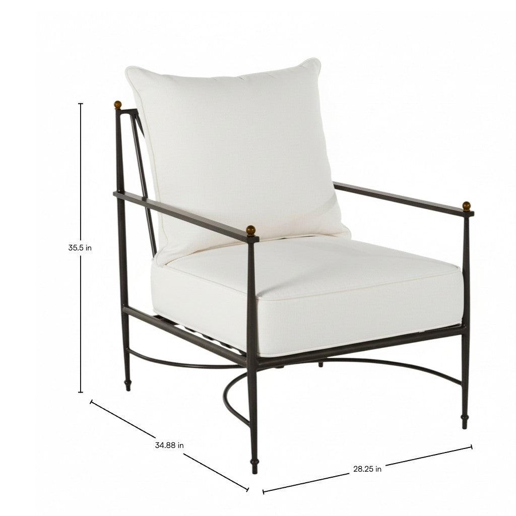 QS Roma Lounge Chair, Slate Gray-Bali Pearl