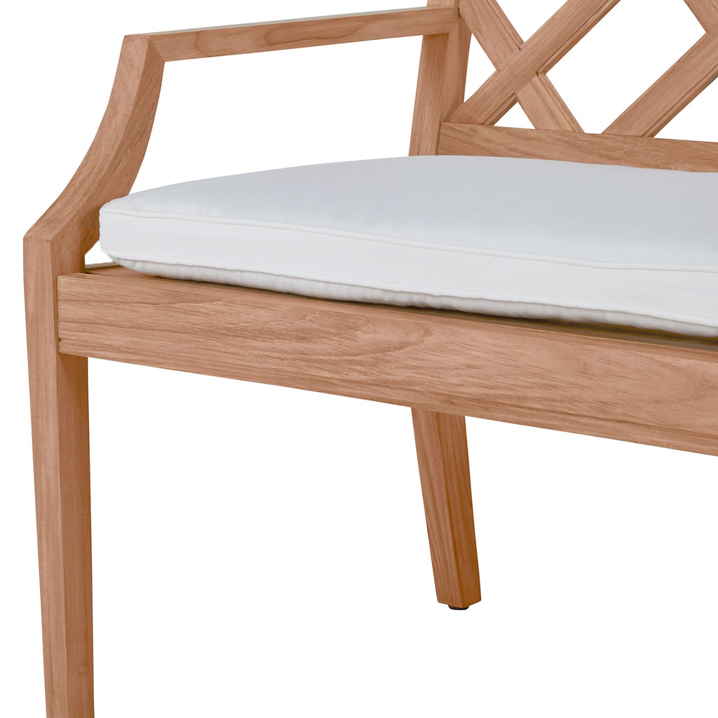 Haley Teak Outdoor Latticework Bench