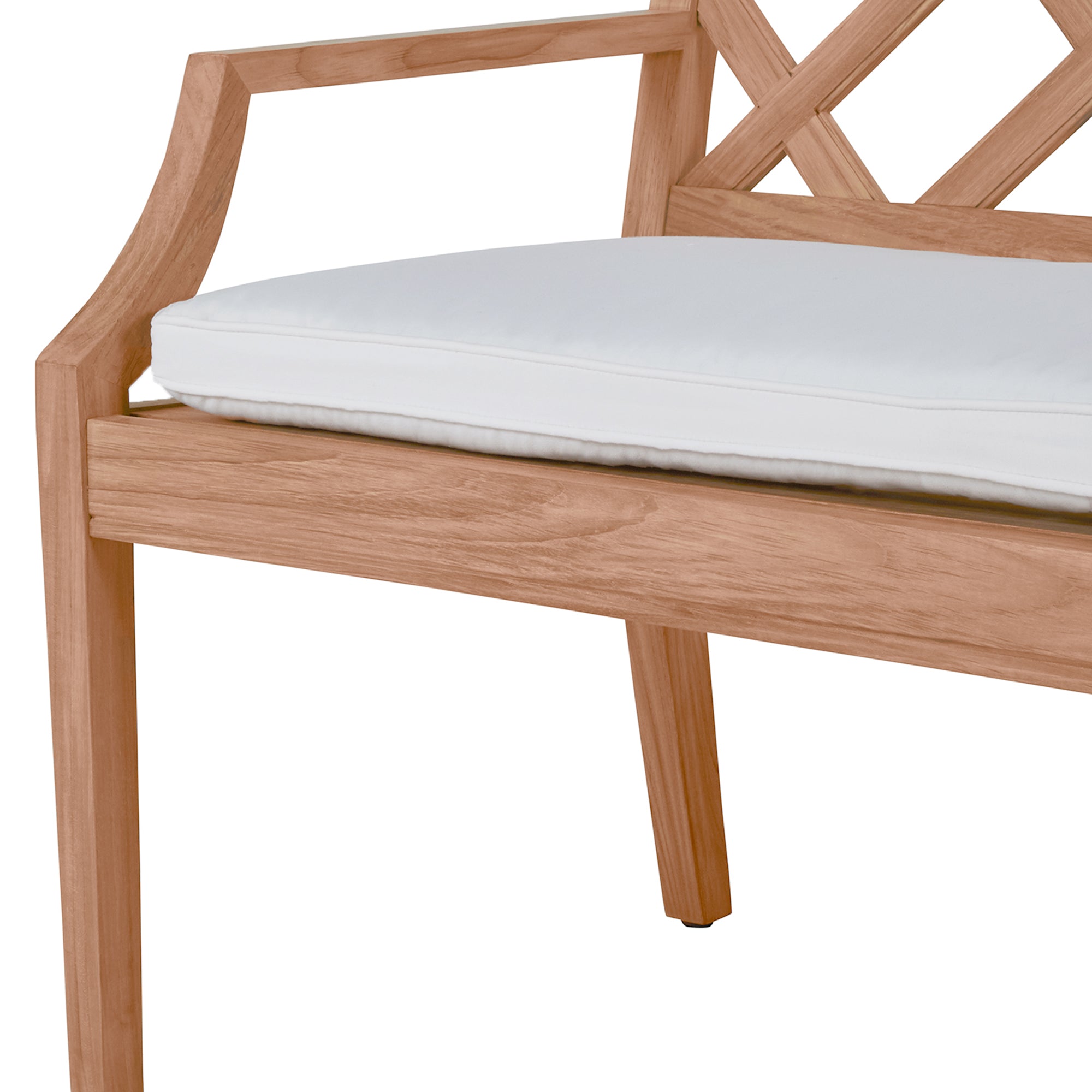 Haley Teak Outdoor Latticework Bench