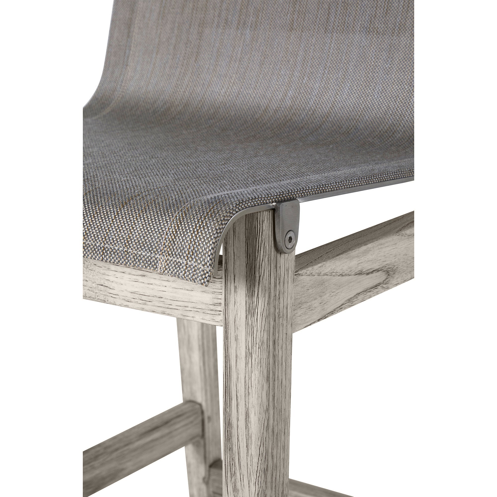 Coast Teak Sling Outdoor Bar Stool