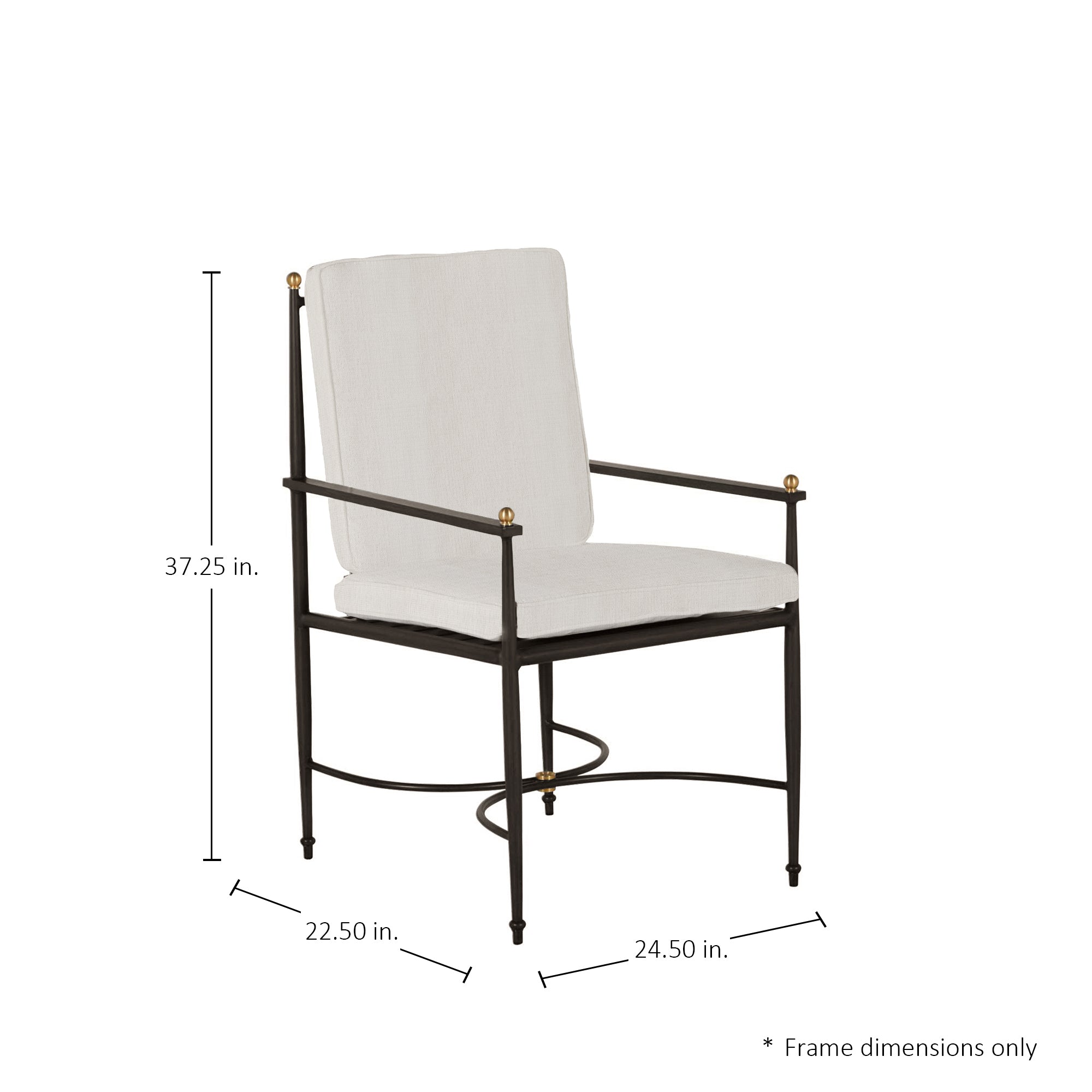 QS Roma Arm Chair, Slate Gray-Bali Pearl