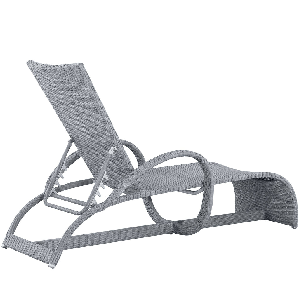 Halo Wicker Outdoor Armless Chaise Lounge