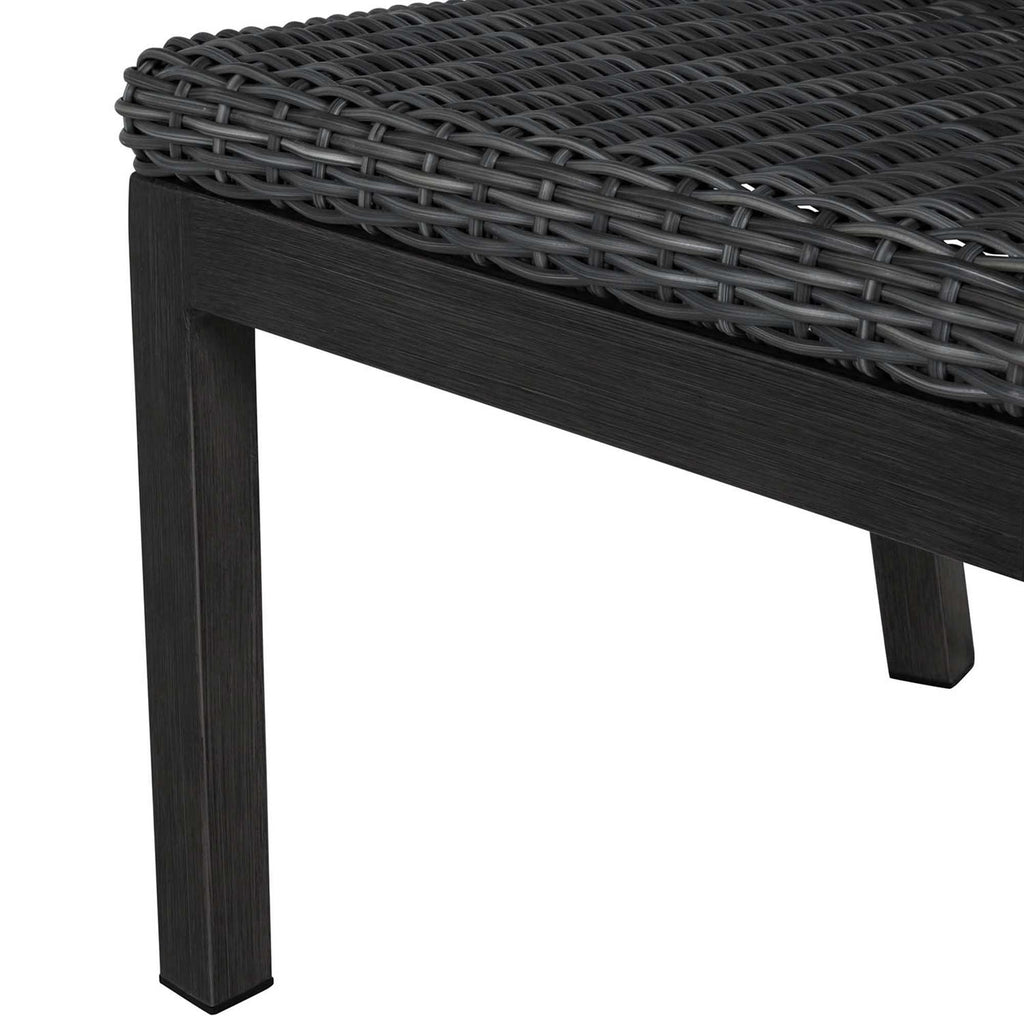 Rustic Woven Resin Wicker Outdoor Side Chair