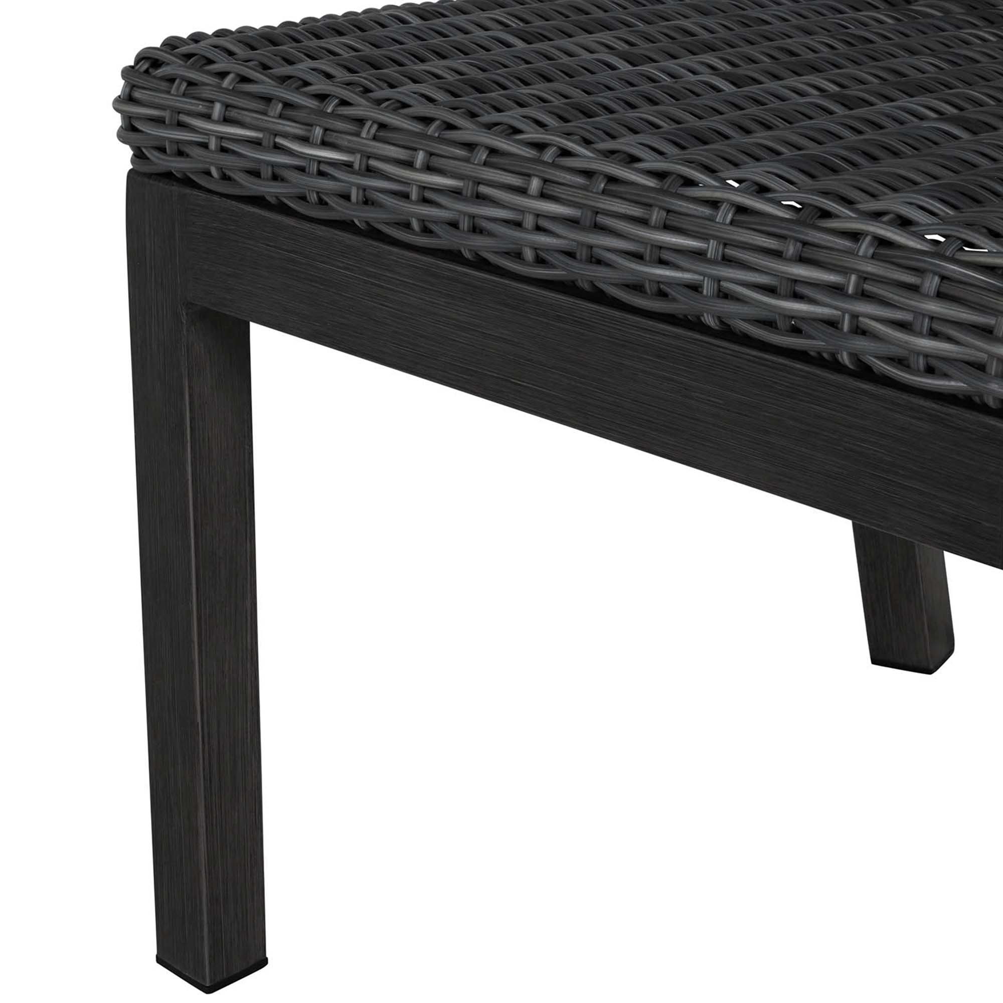 Rustic Woven Resin Wicker Outdoor Side Chair