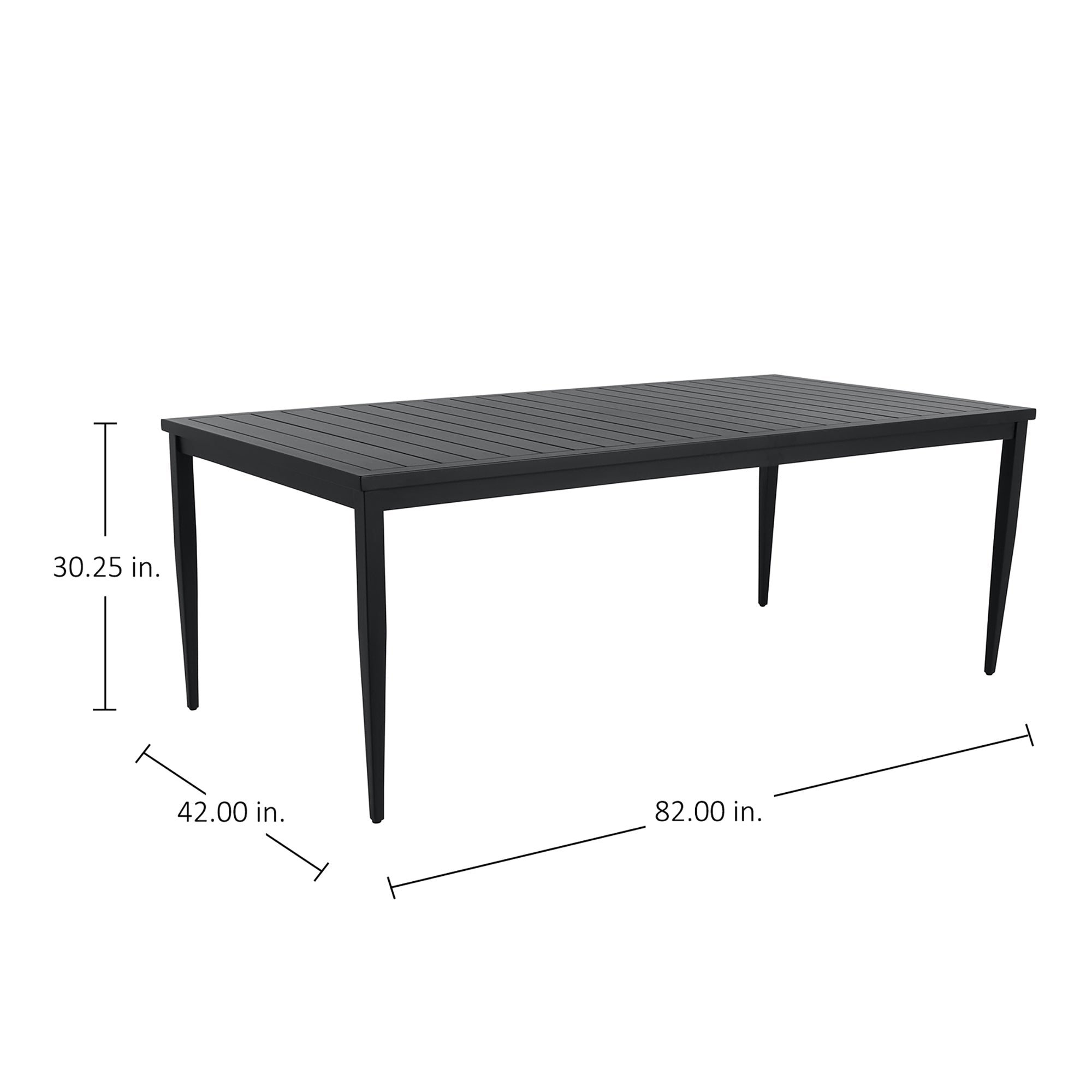 Brookings Rectangle Outdoor Slatted Dining Table