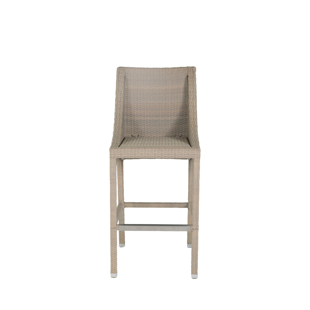 Athena Woven Resin Wicker Outdoor Bar Stool