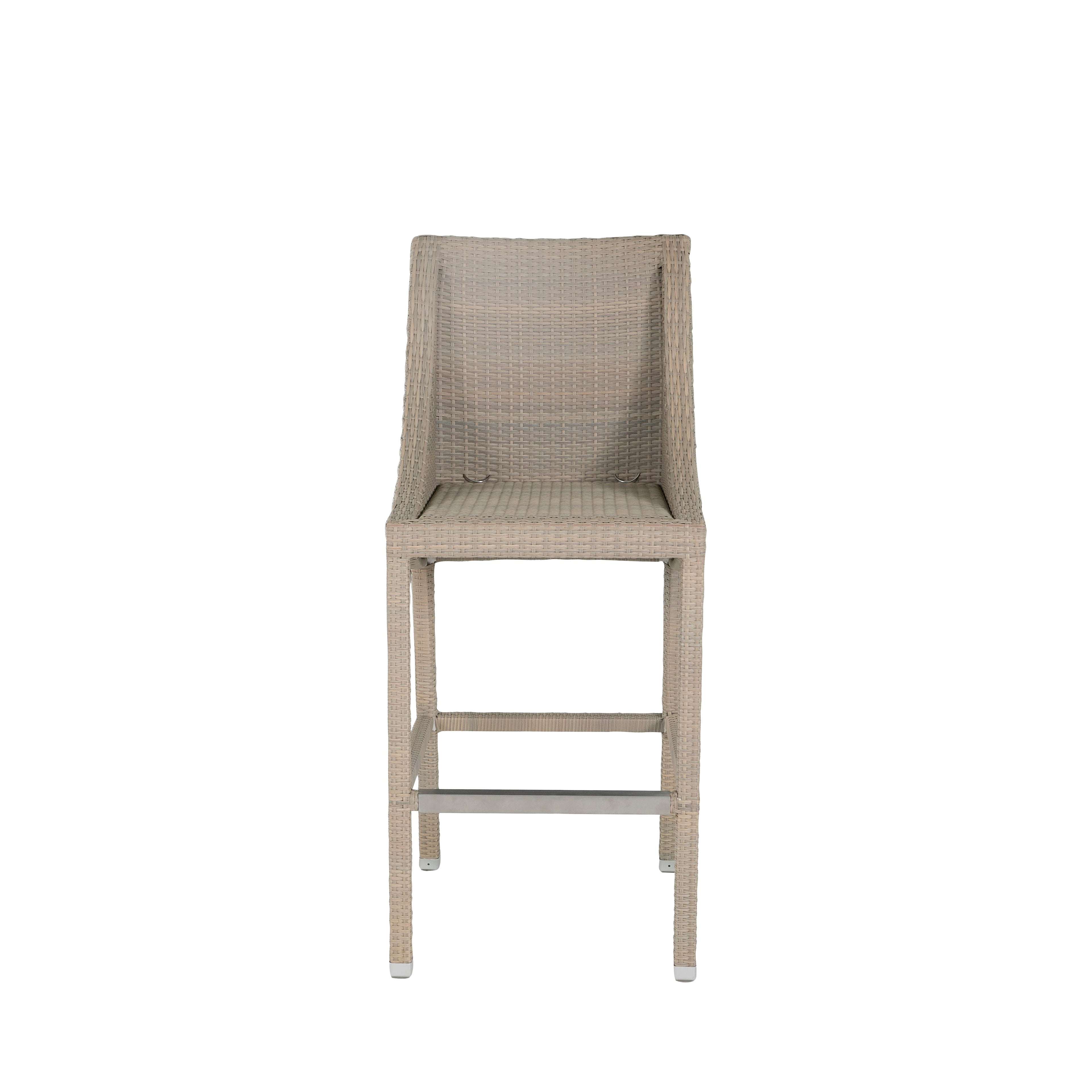 Athena Woven Resin Wicker Outdoor Bar Stool