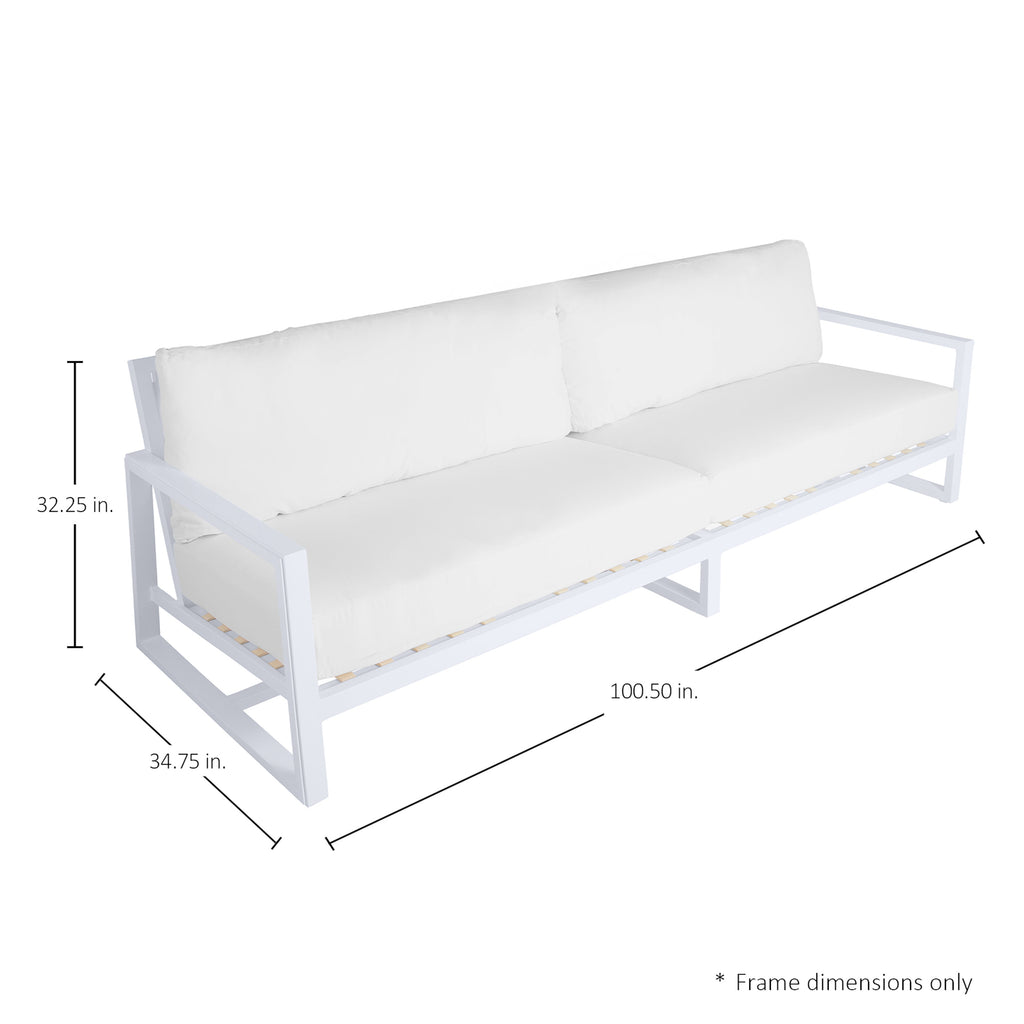 Avondale Aluminum Outdoor Sofa