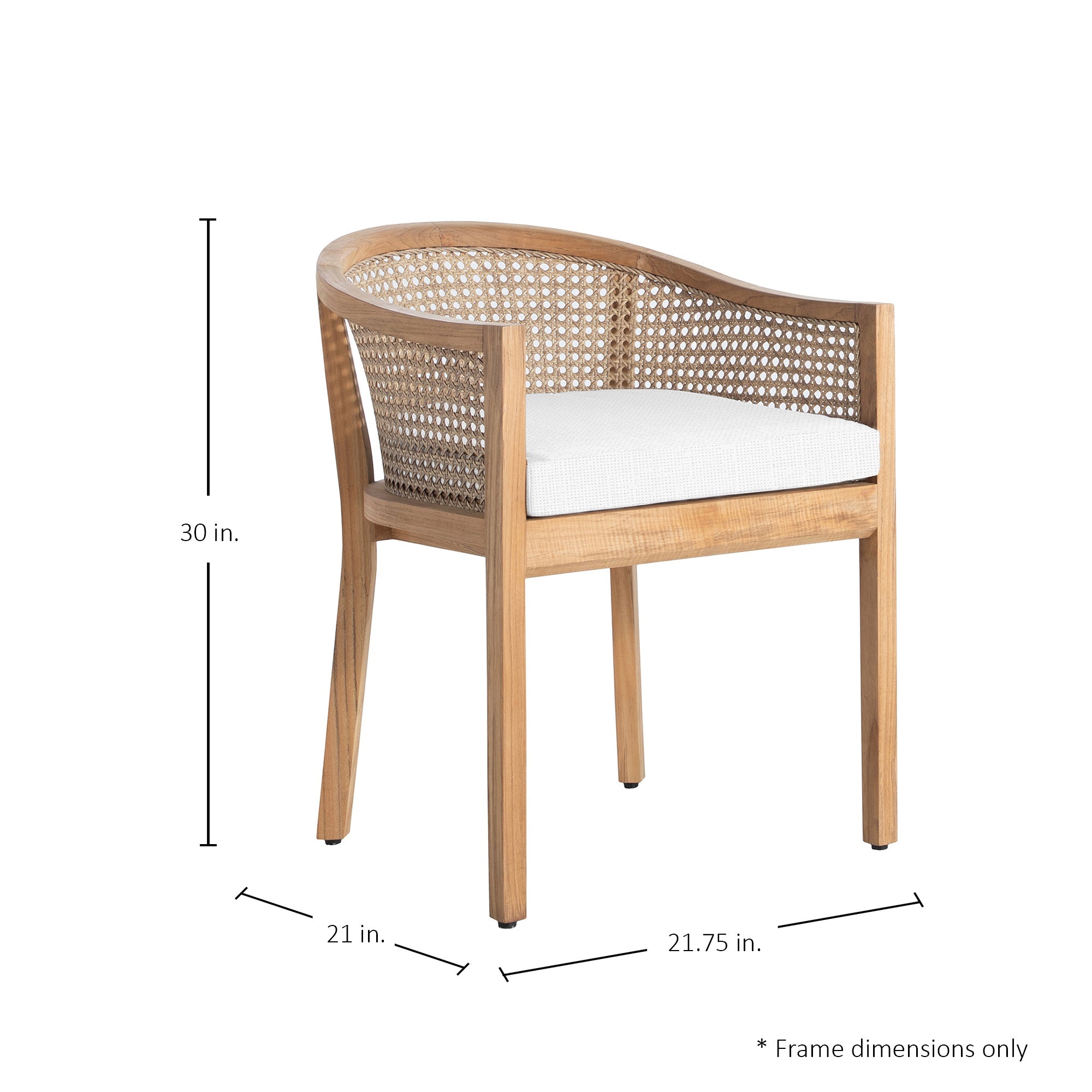 Playa N-Dura Ultra Wicker Outdoor Teak Arm Chair