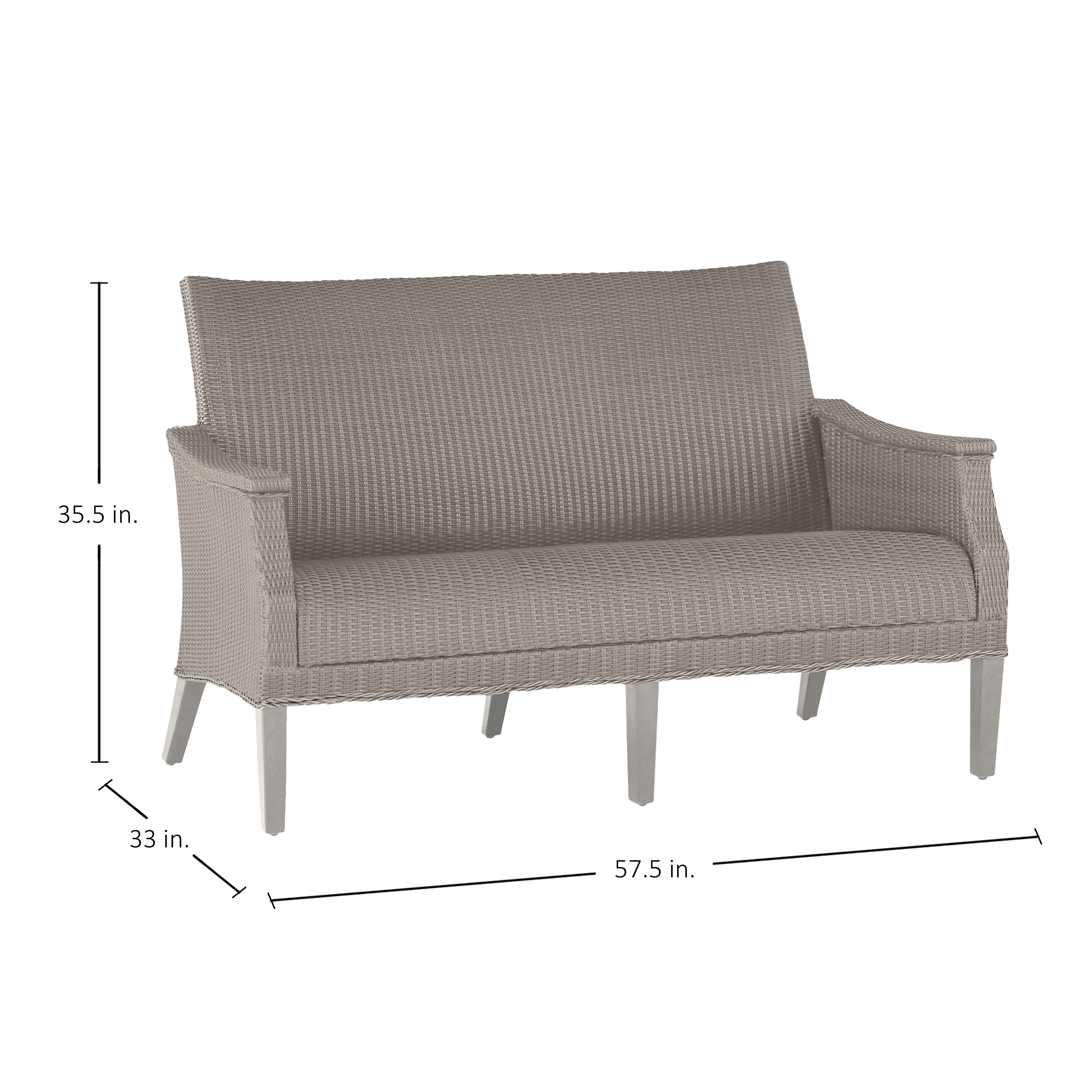 Bentley Woven Resin Wicker Outdoor Loveseat