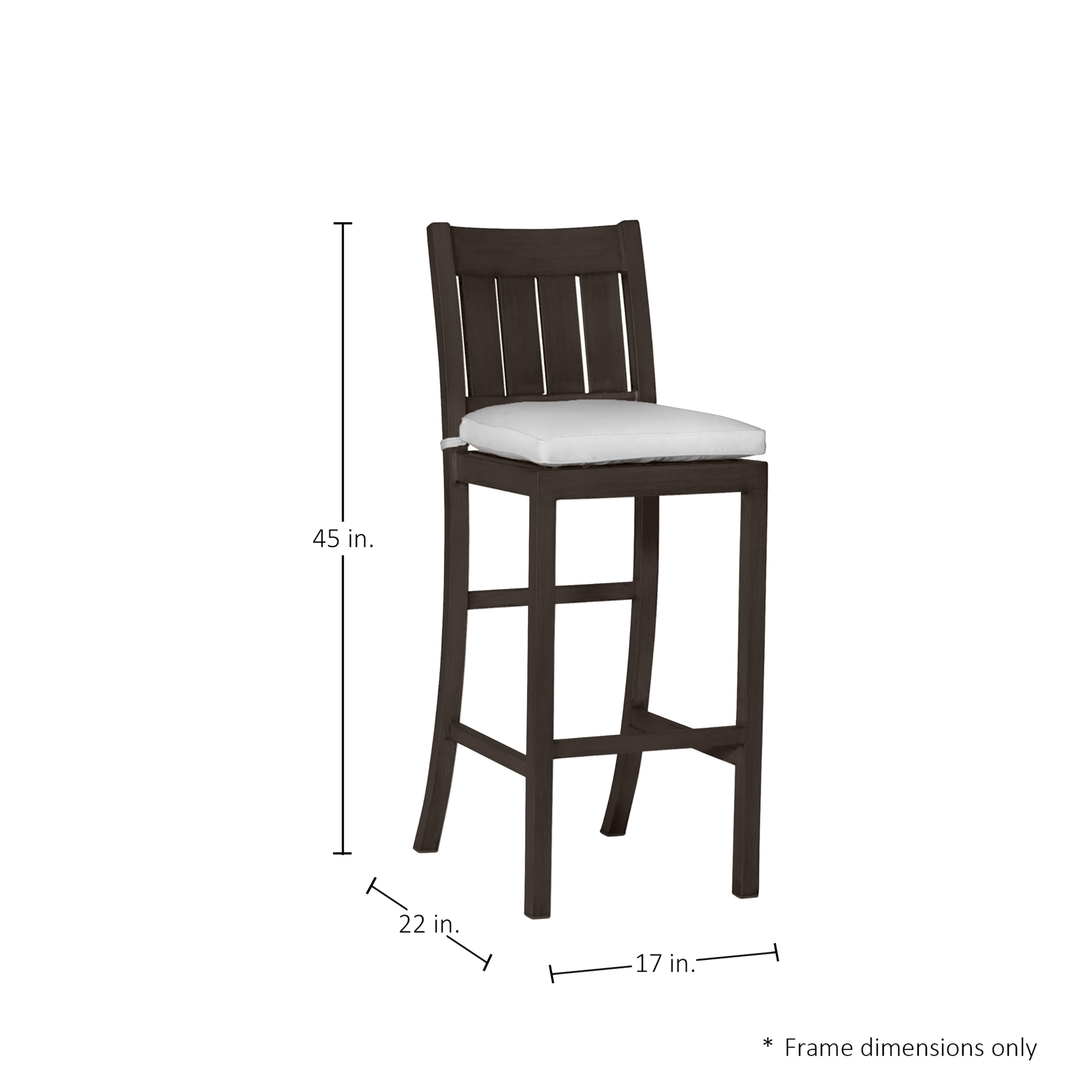 Club Aluminum Outdoor Bar Stool
