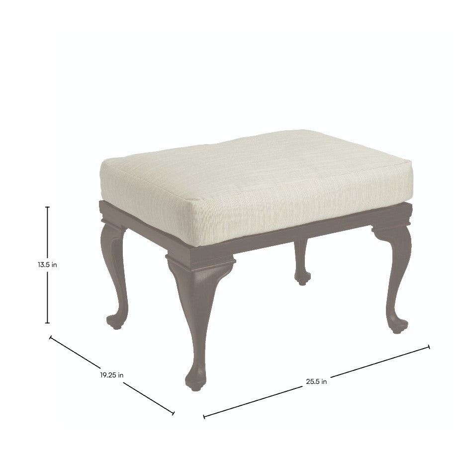 Provance Cast Aluminum Outdoor Woven Ottoman