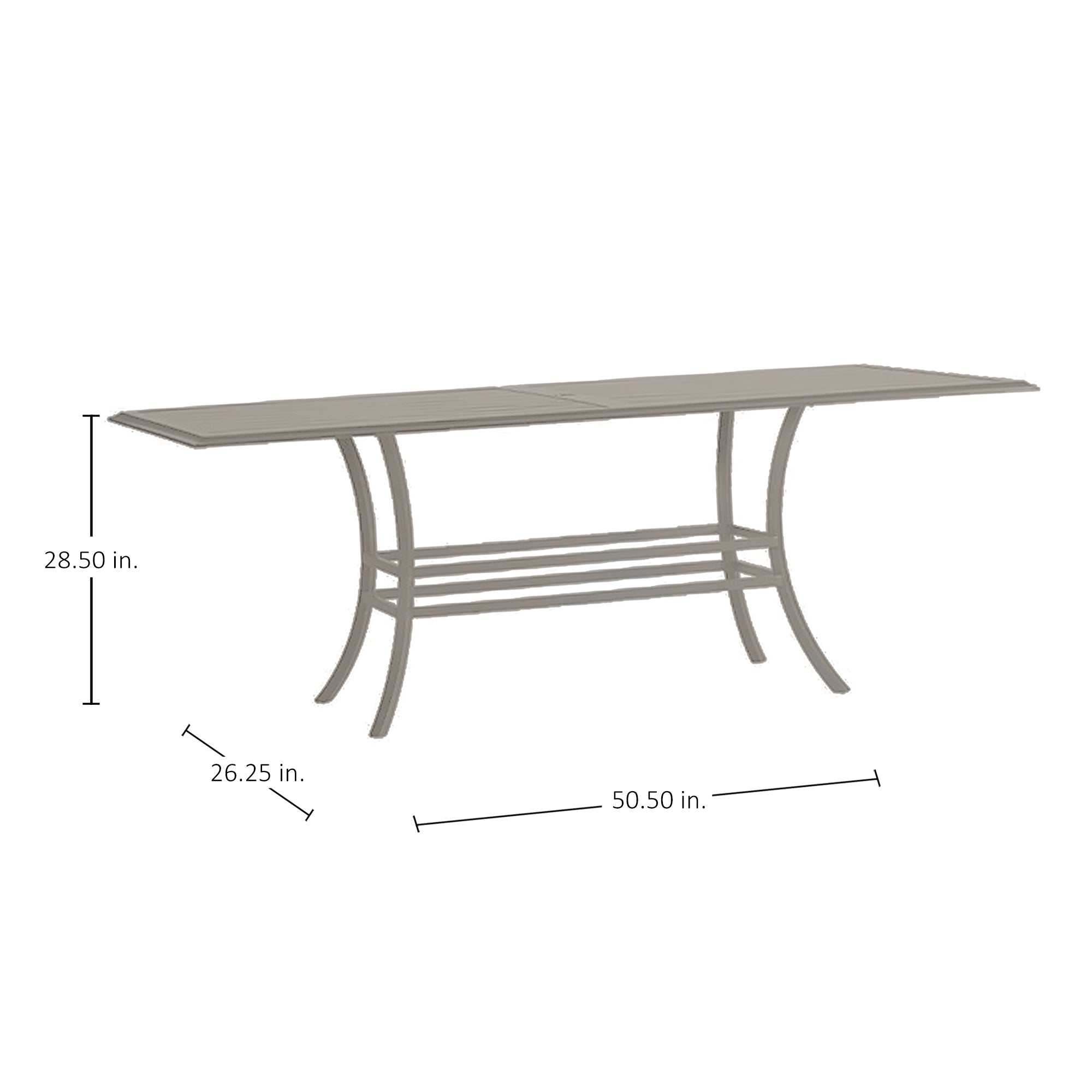 Cort Rectangle Outdoor Pedestal Table Base