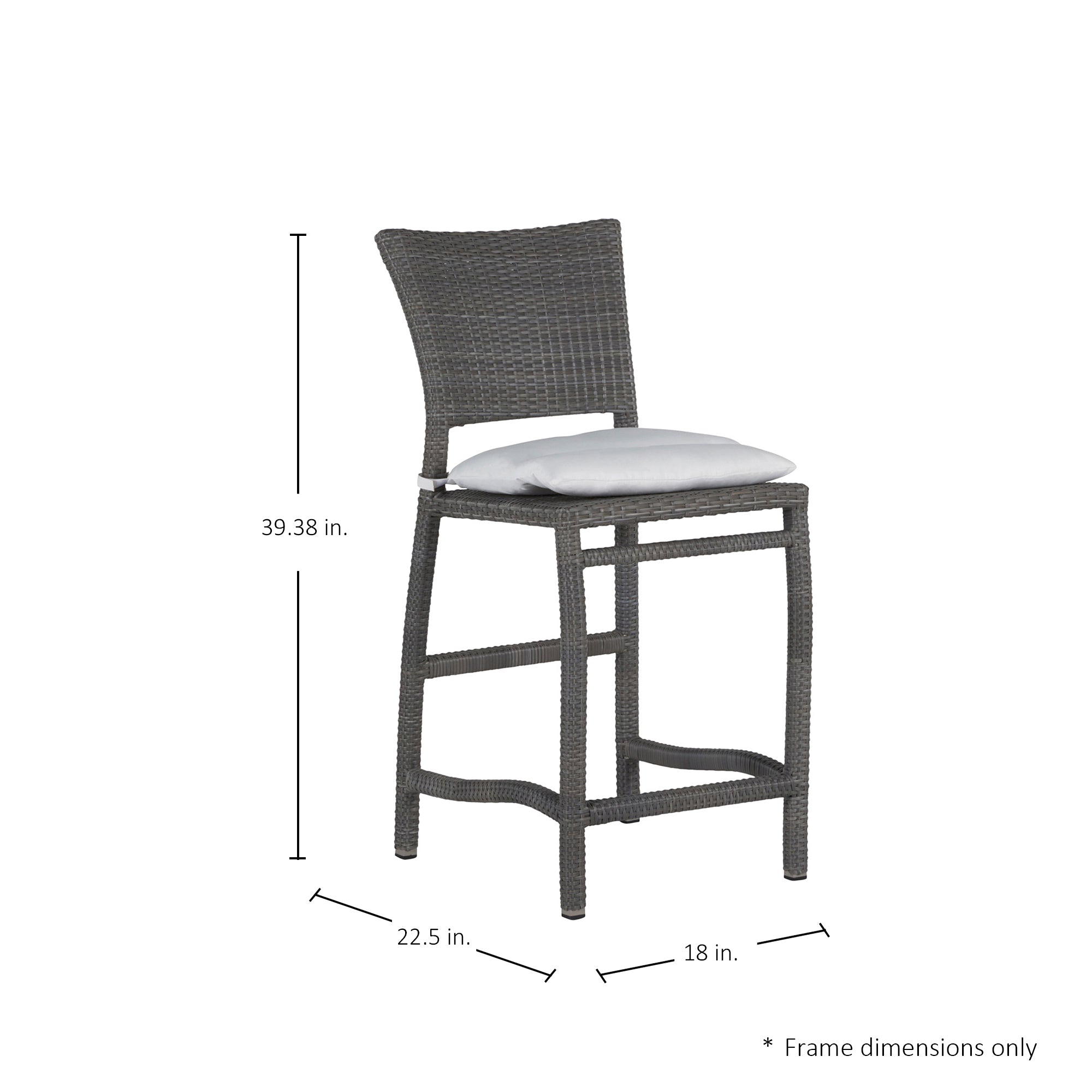 Skye Woven Resin Wicker Outdoor Counter Stool