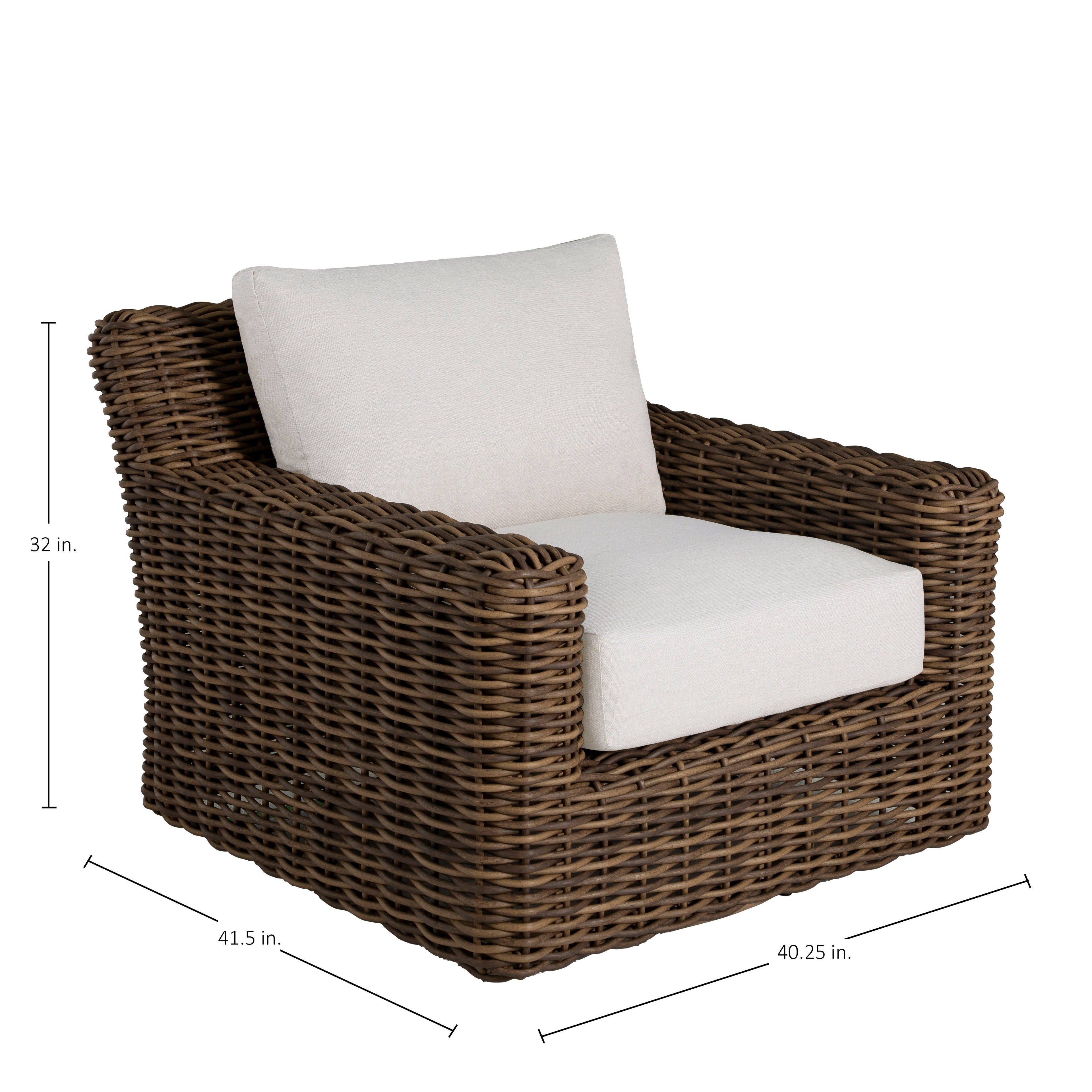 QS Montauk Swivel Lounge, Raffia-Bali Pearl