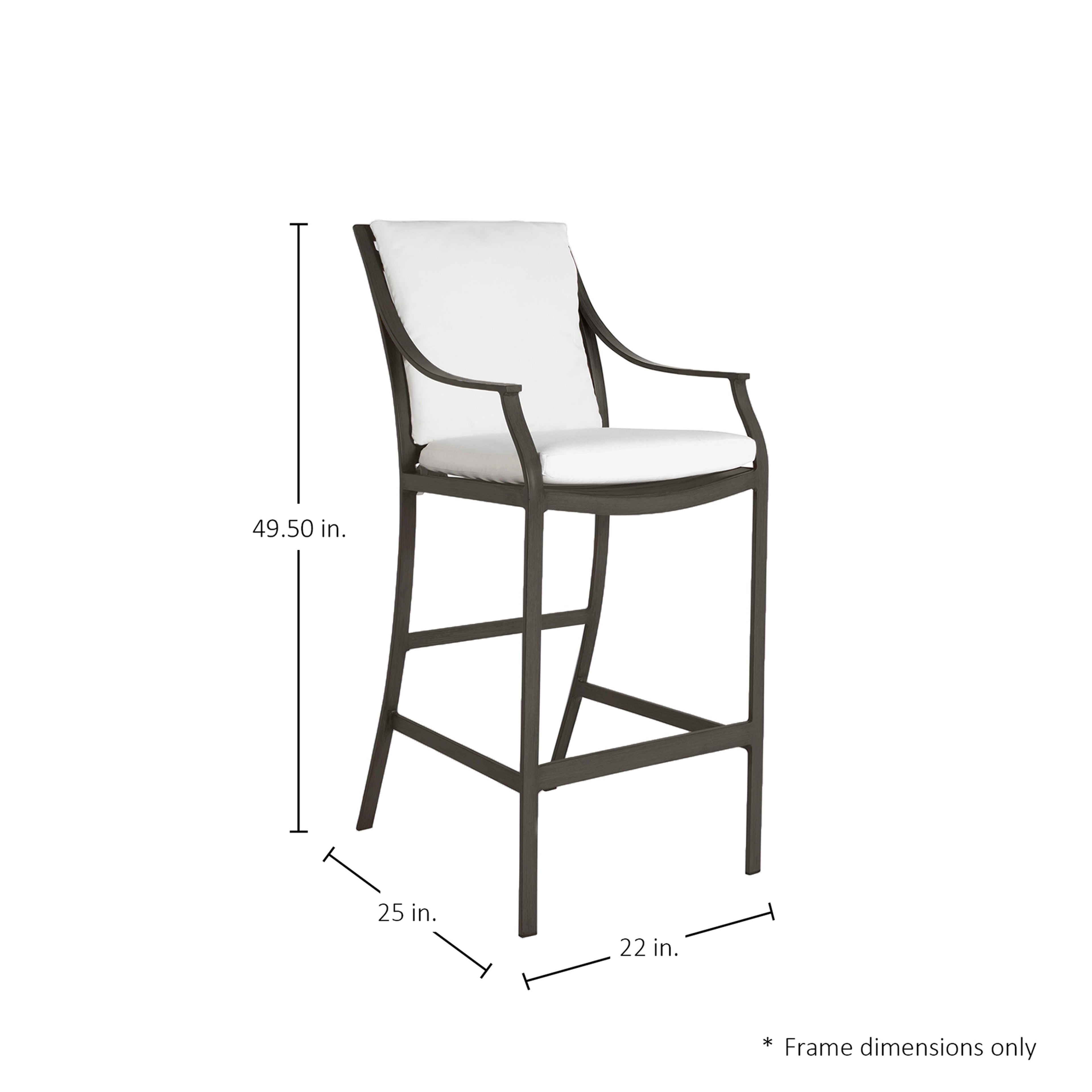 Monaco Aluminum Outdoor Ocean Outdoor Bar Stool