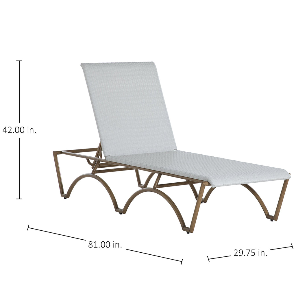 Savoy French Bistro Wicker Outdoor Chaise Lounge