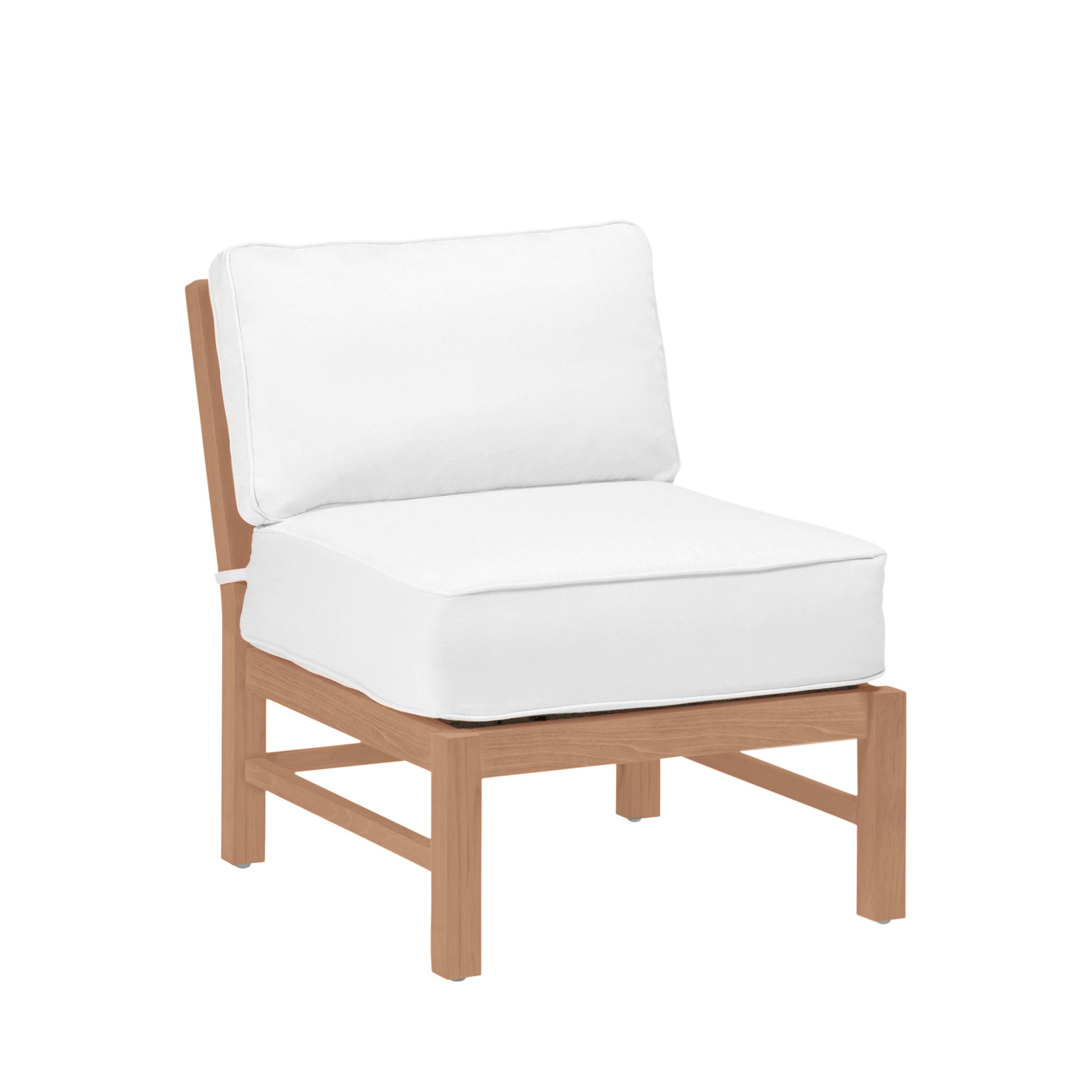 Club Teak Outdoor Sectional Slipper Chair