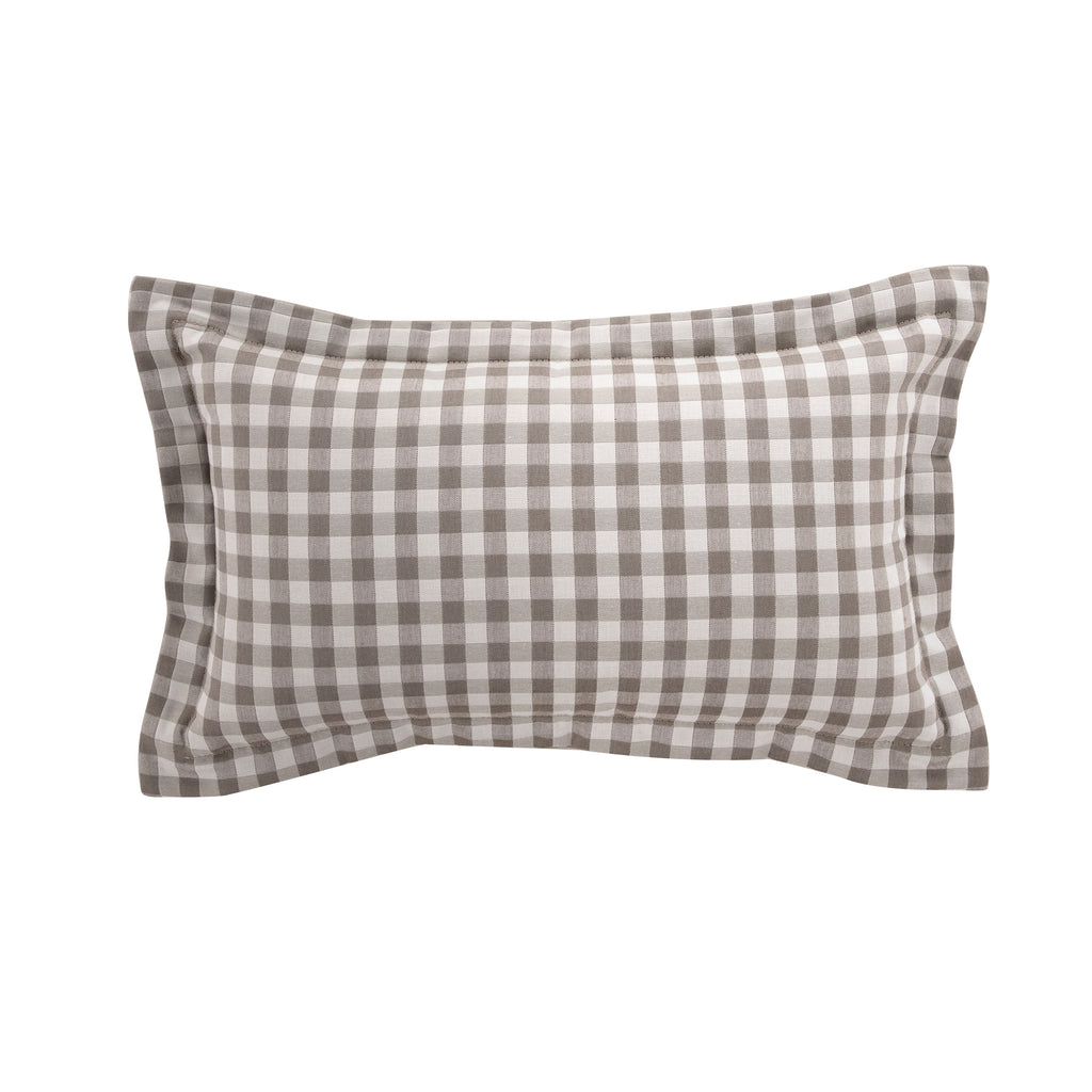 Check Plaid Outdoor Lumbar Pillow