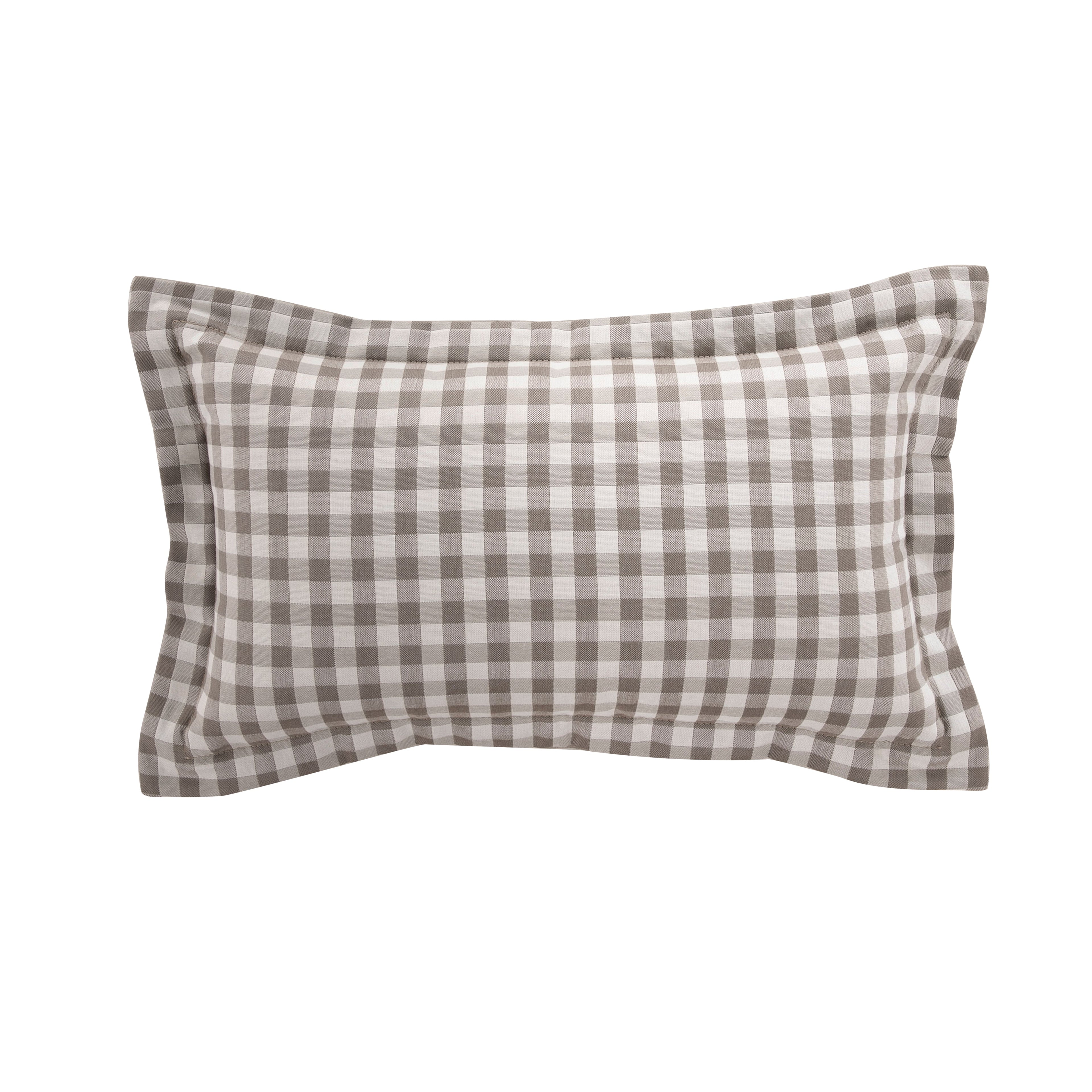 Check Plaid Outdoor Lumbar Pillow