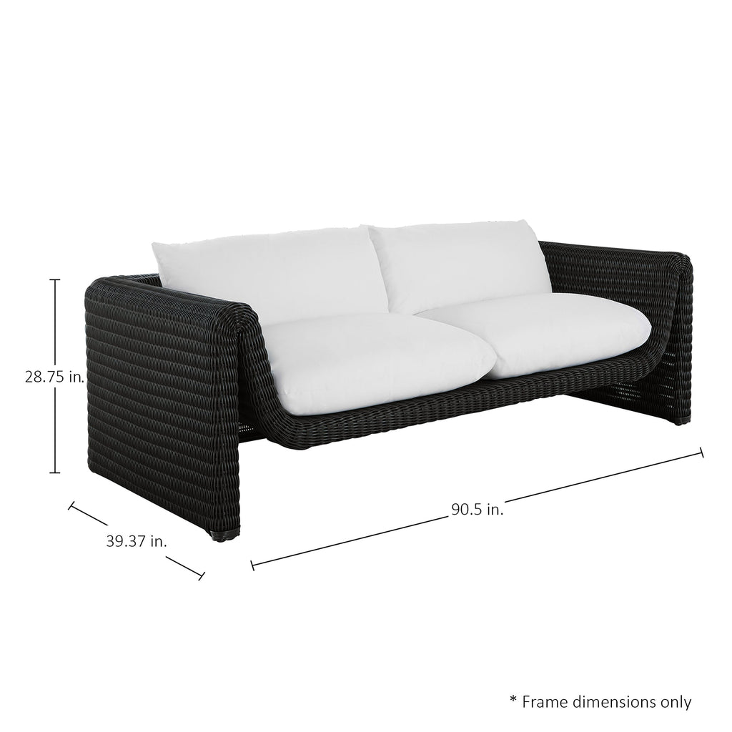Como Resin Wicker Sofa