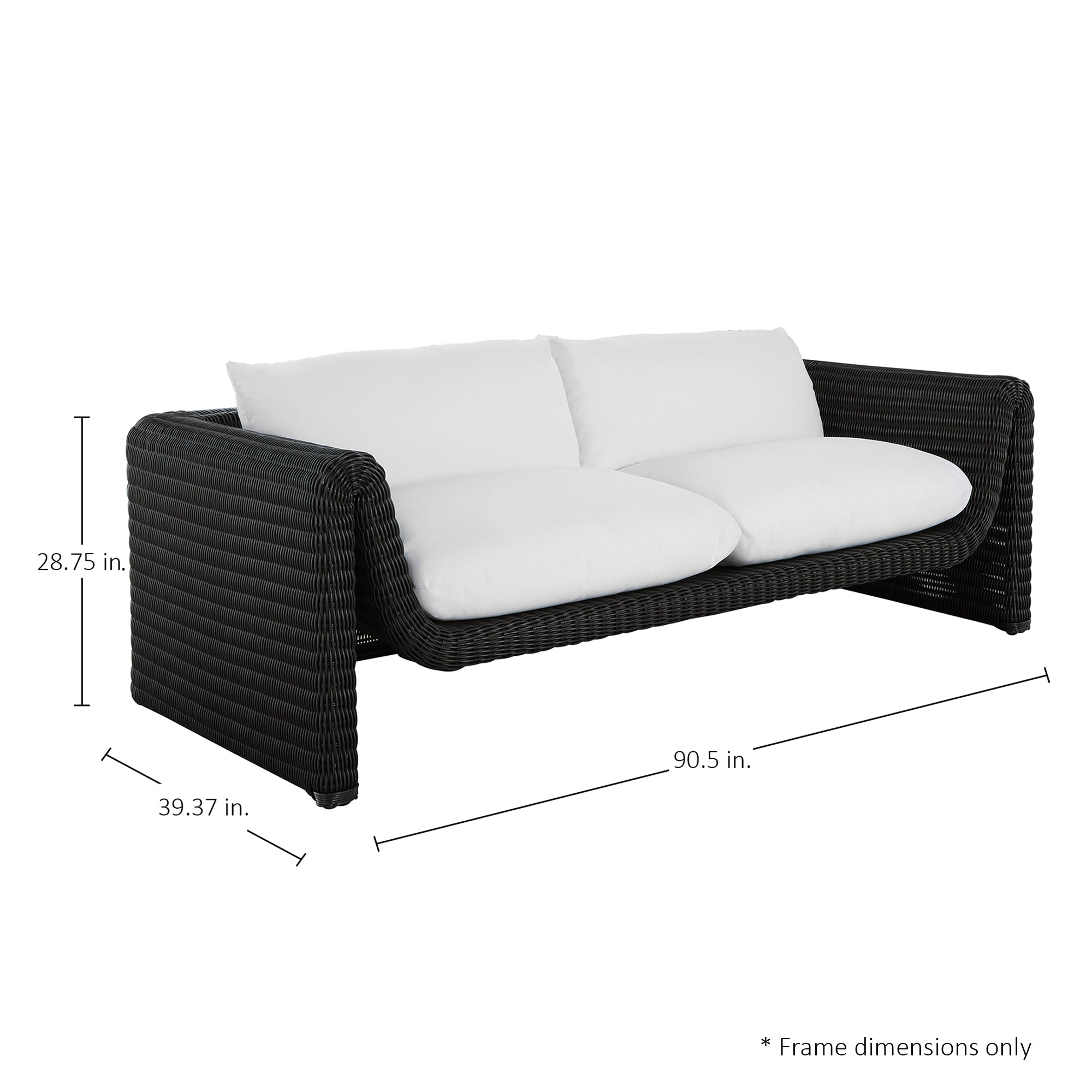 Como Resin Wicker Sofa
