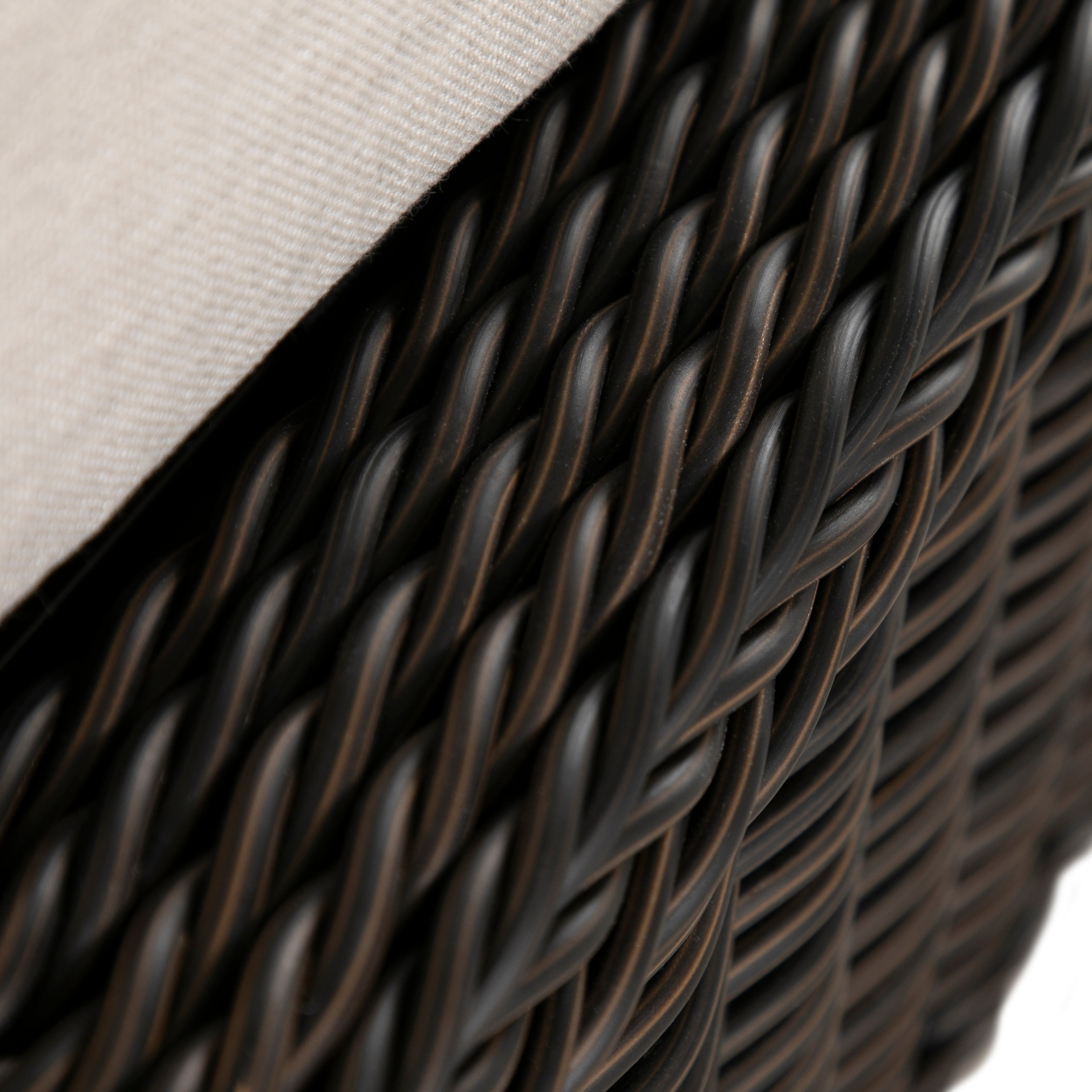 Rustic N-Dura Resin Wicker Outdoor Woven Ottoman