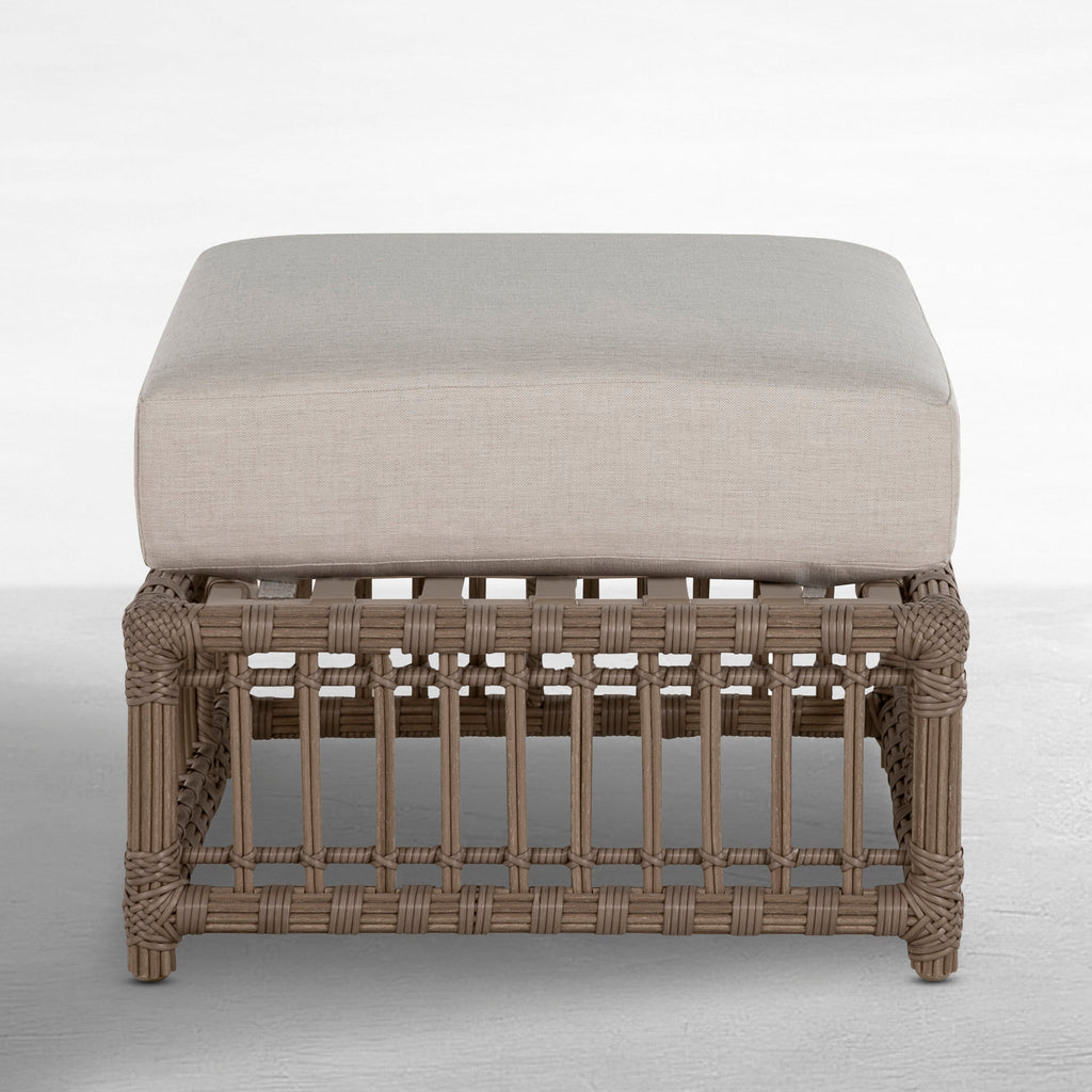 Newport N-Dura Resin Wicker Outdoor Woven Ottoman