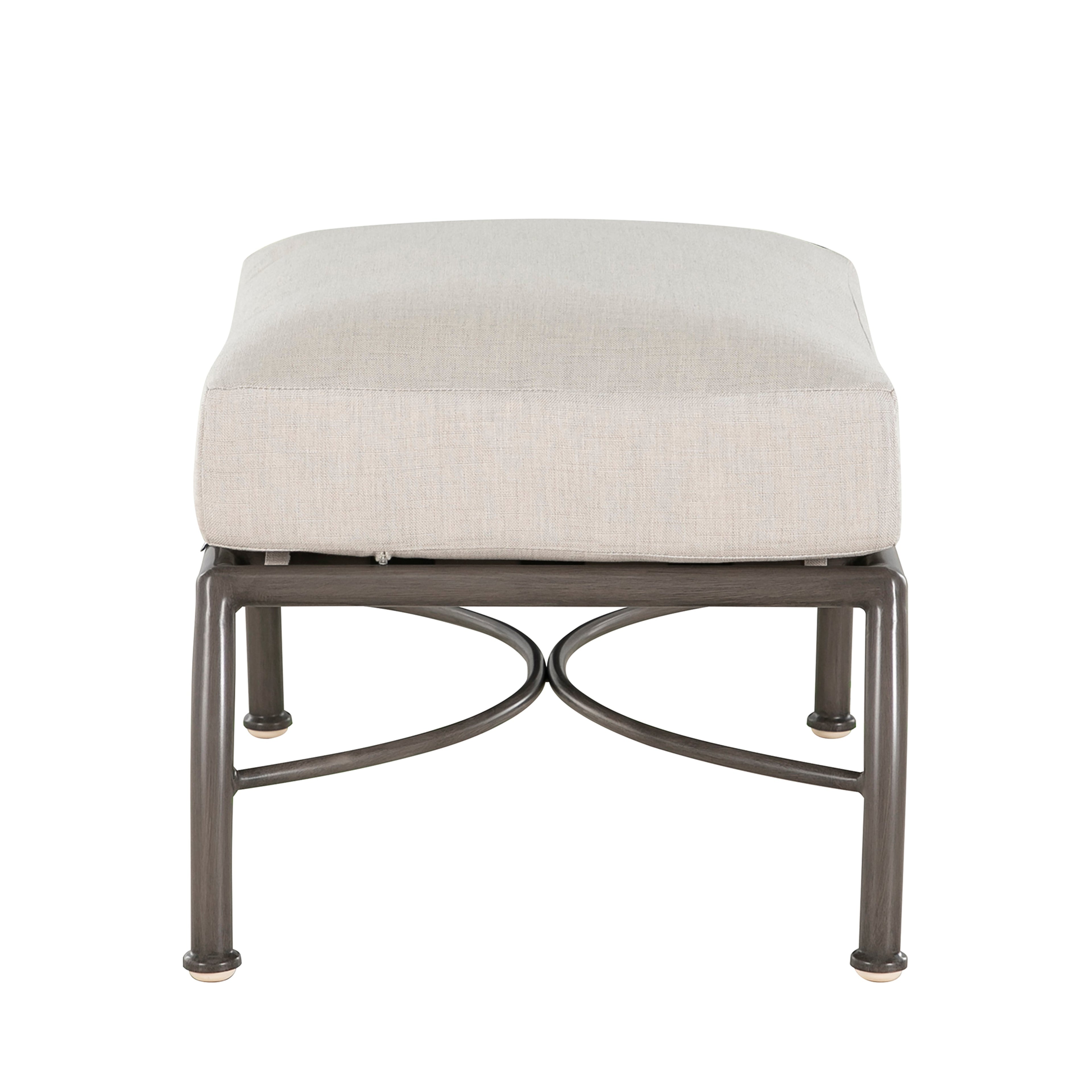 Elegante Aluminum Outdoor Woven Ottoman