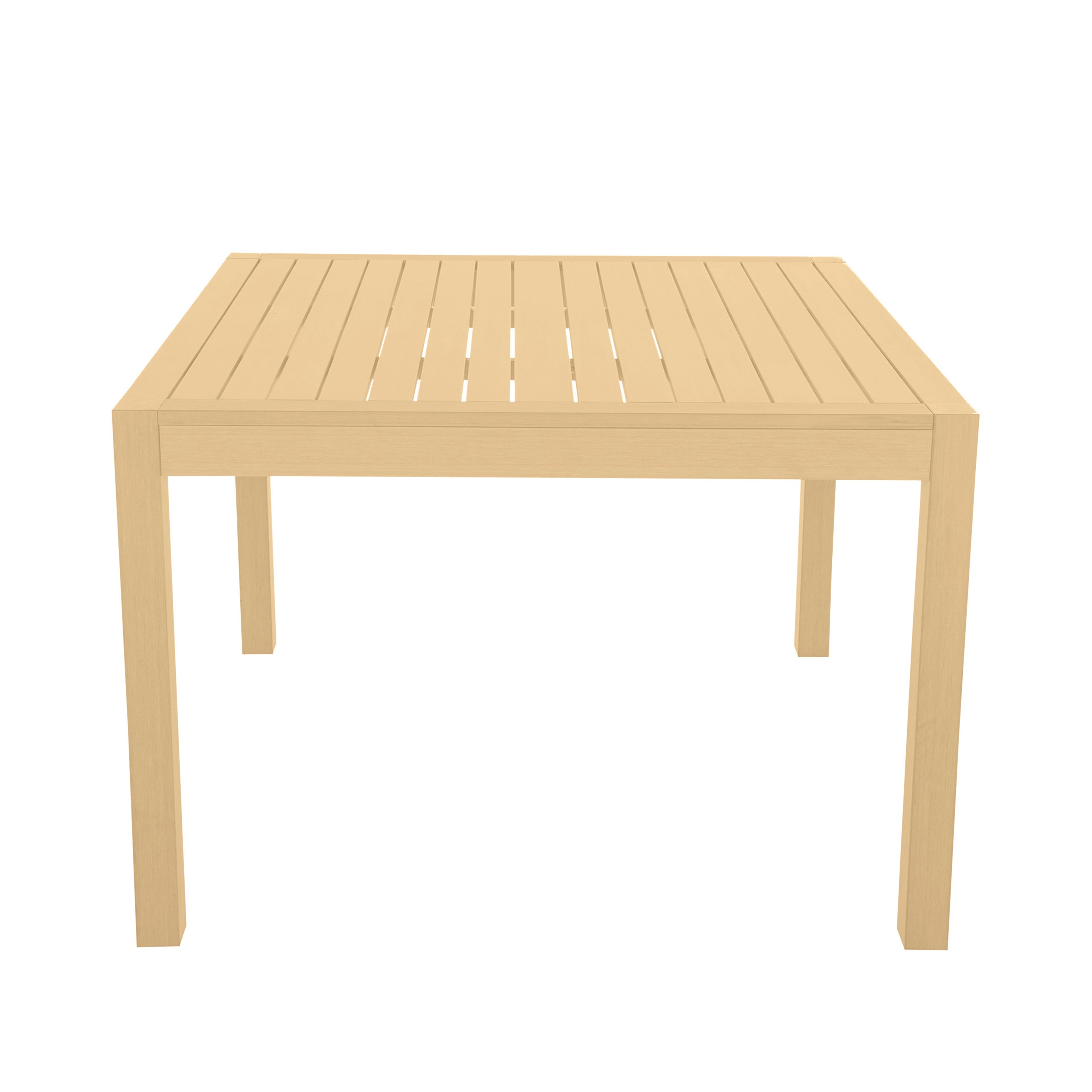 Portside 42" Square Outdoor Slatted Top Table