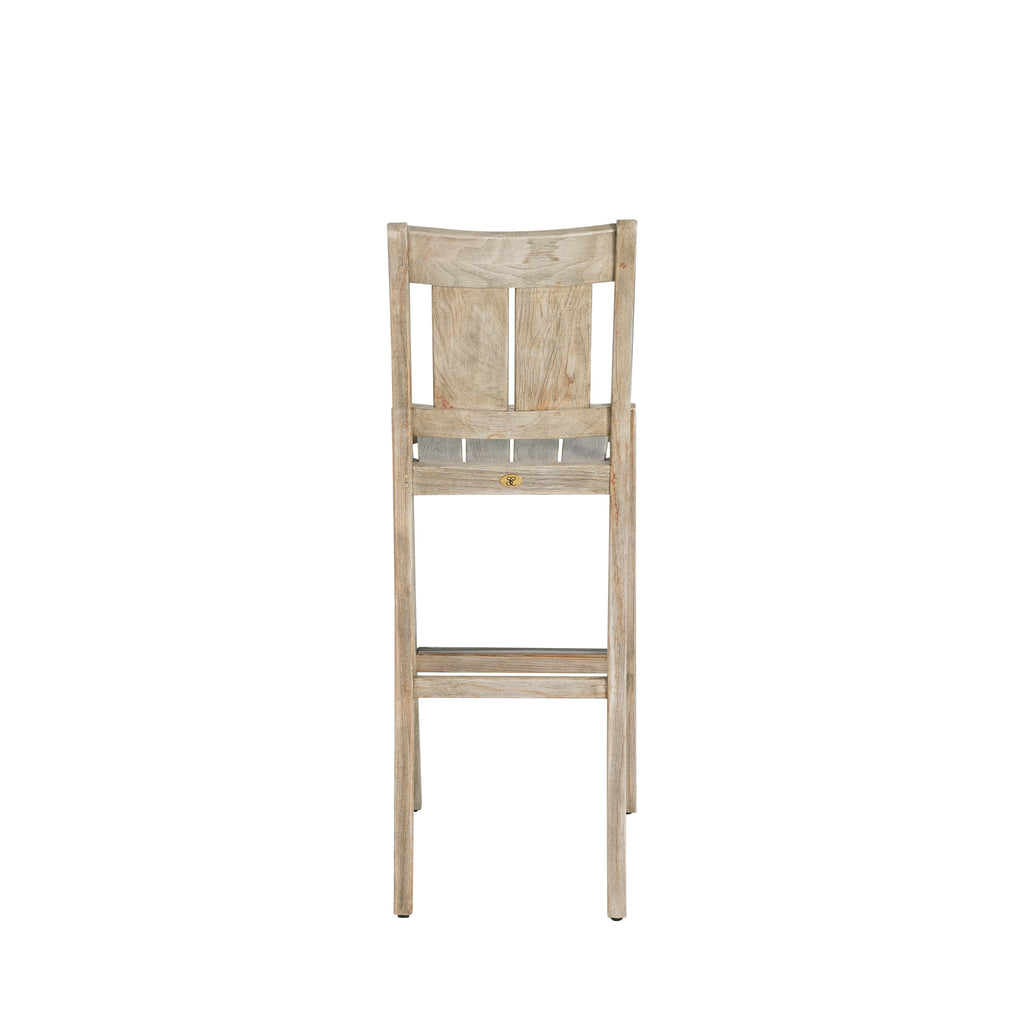 Croquet Teak Outdoor Bar Stool