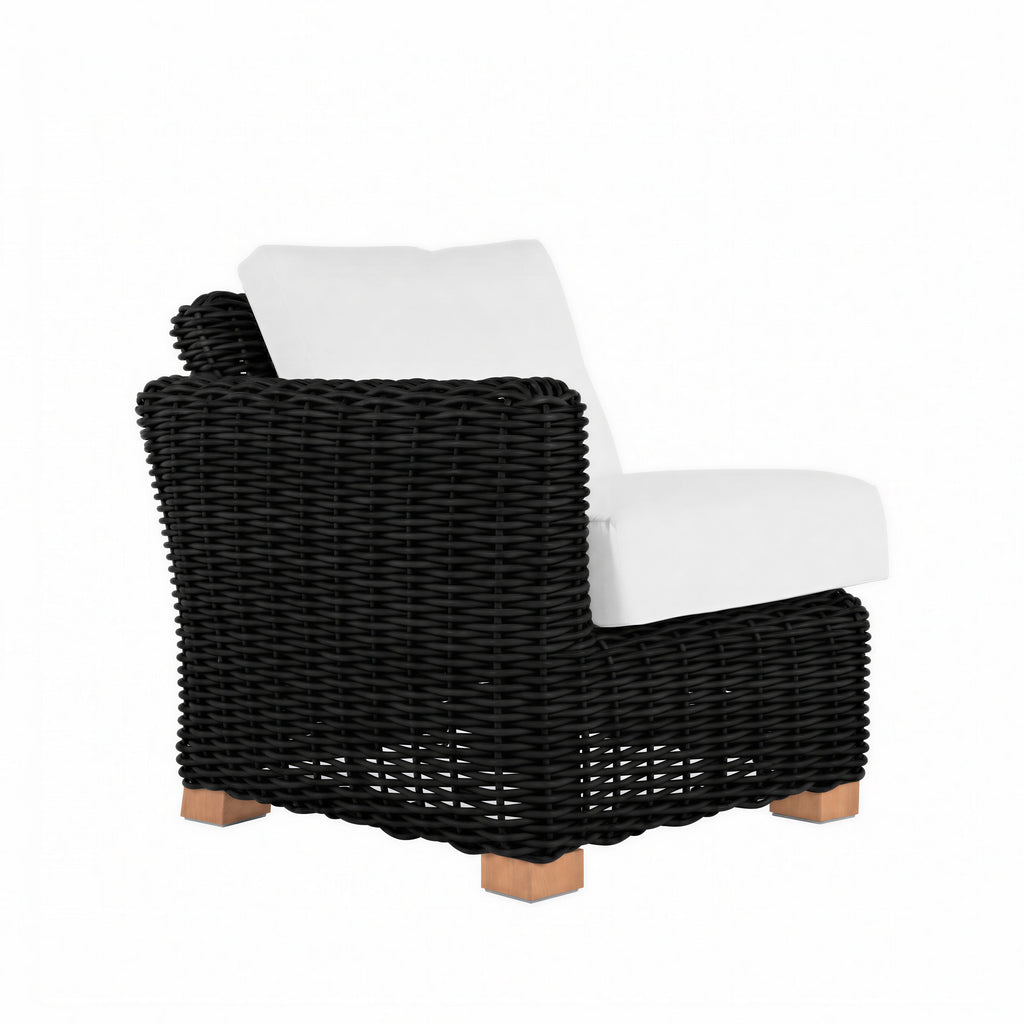 Montauk Wicker Left Arm Facing Sectional Chair