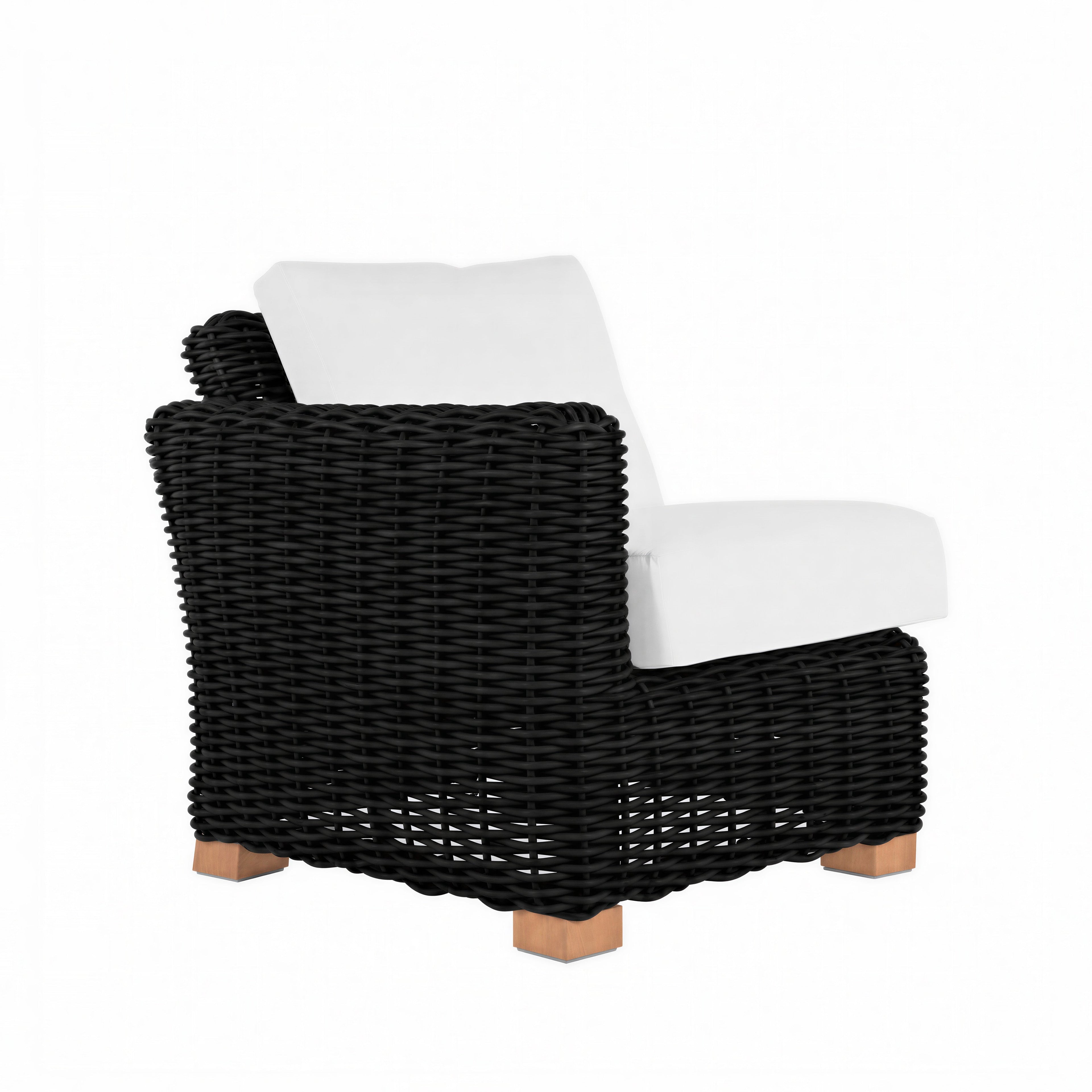 Montauk Wicker Left Arm Facing Sectional Chair