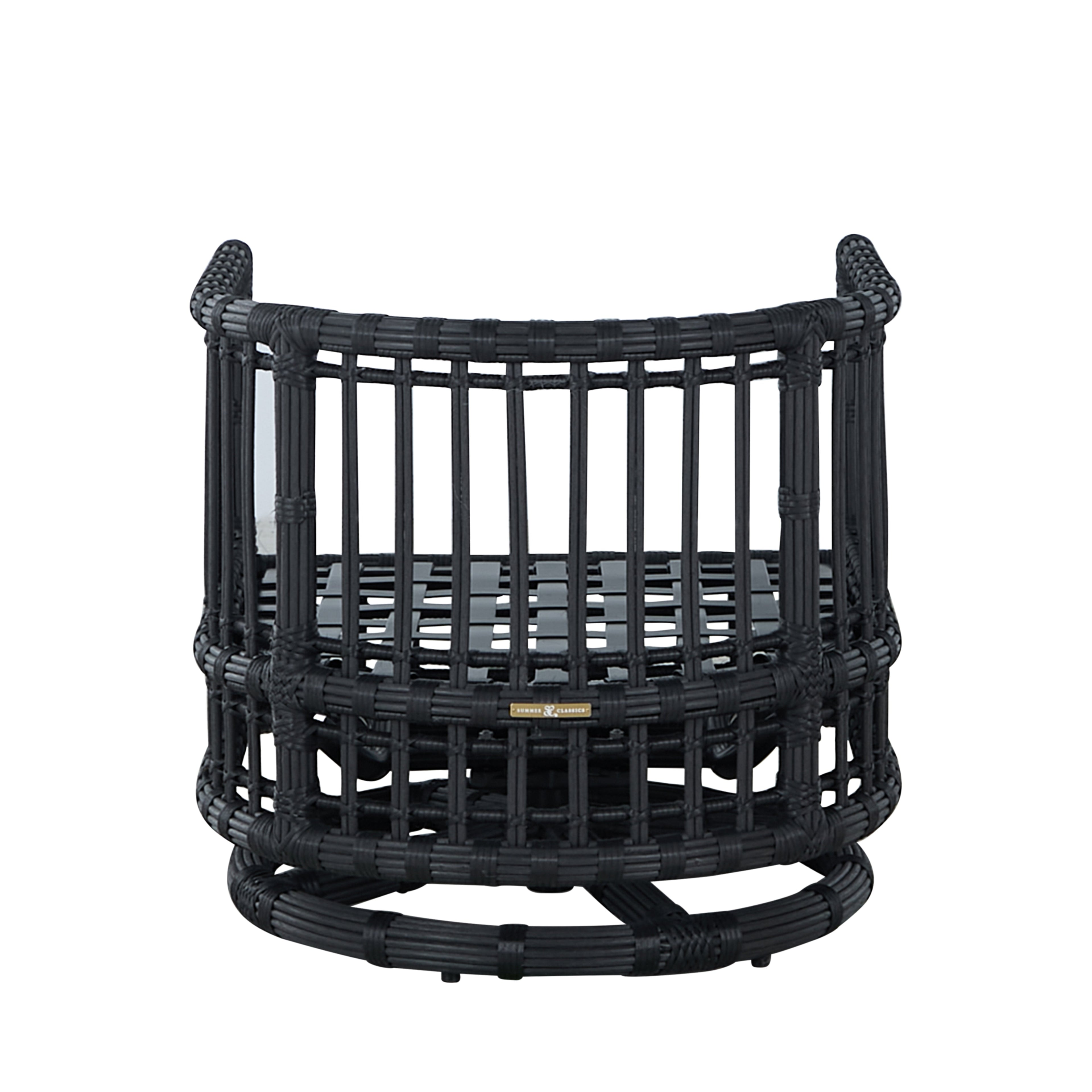 Newport Wicker Woven Outdoor Barrel Swivel Chair