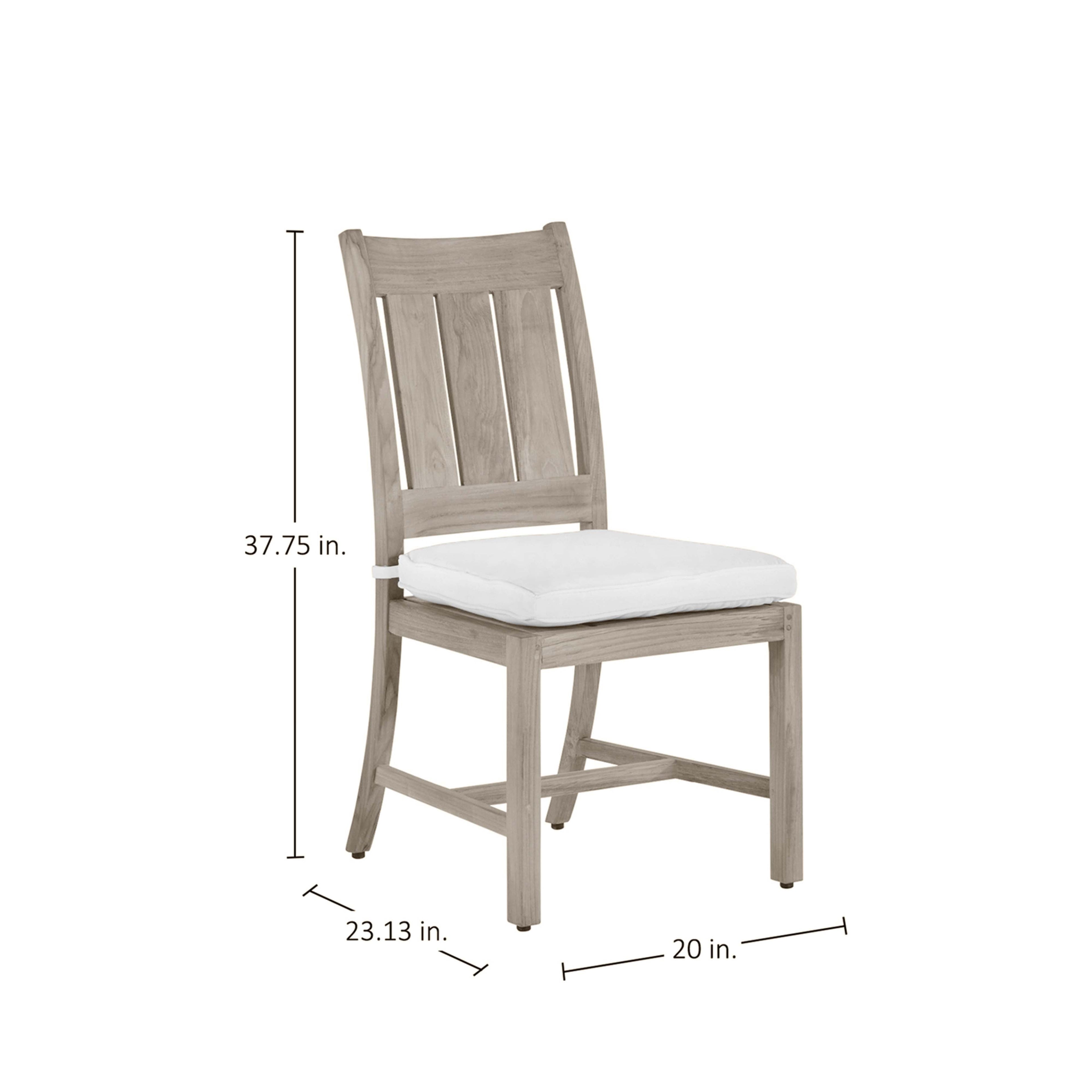 Croquet Teak Outdoor Side Chair