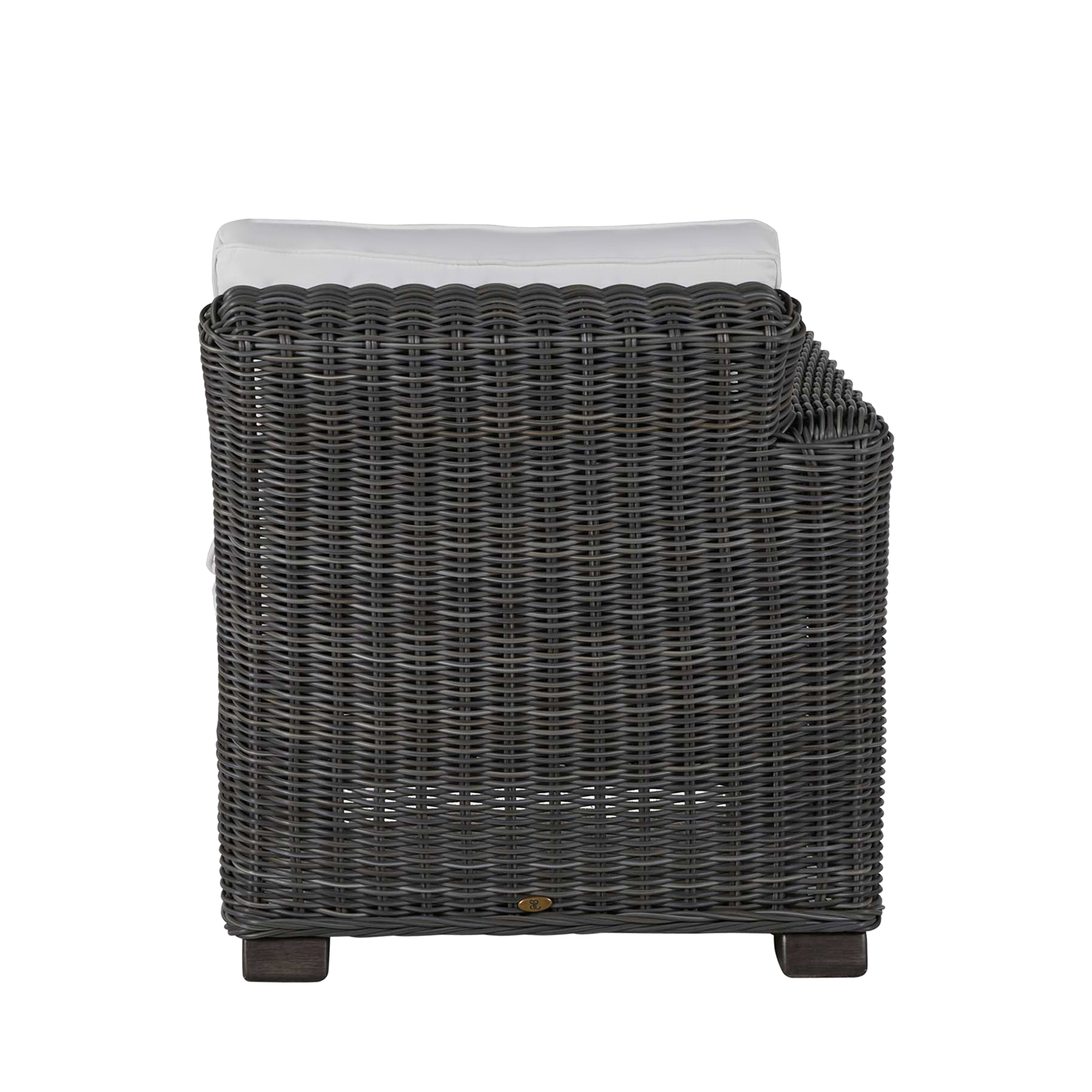 Rustic Resin Wicker Outdoor LAF Sectional Sofa
