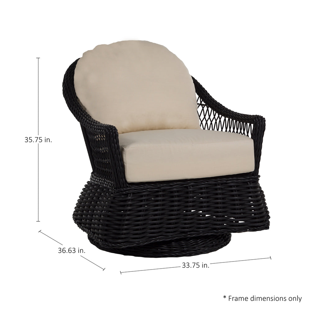 Soho Woven Resin Wicker Swivel Glider Chair
