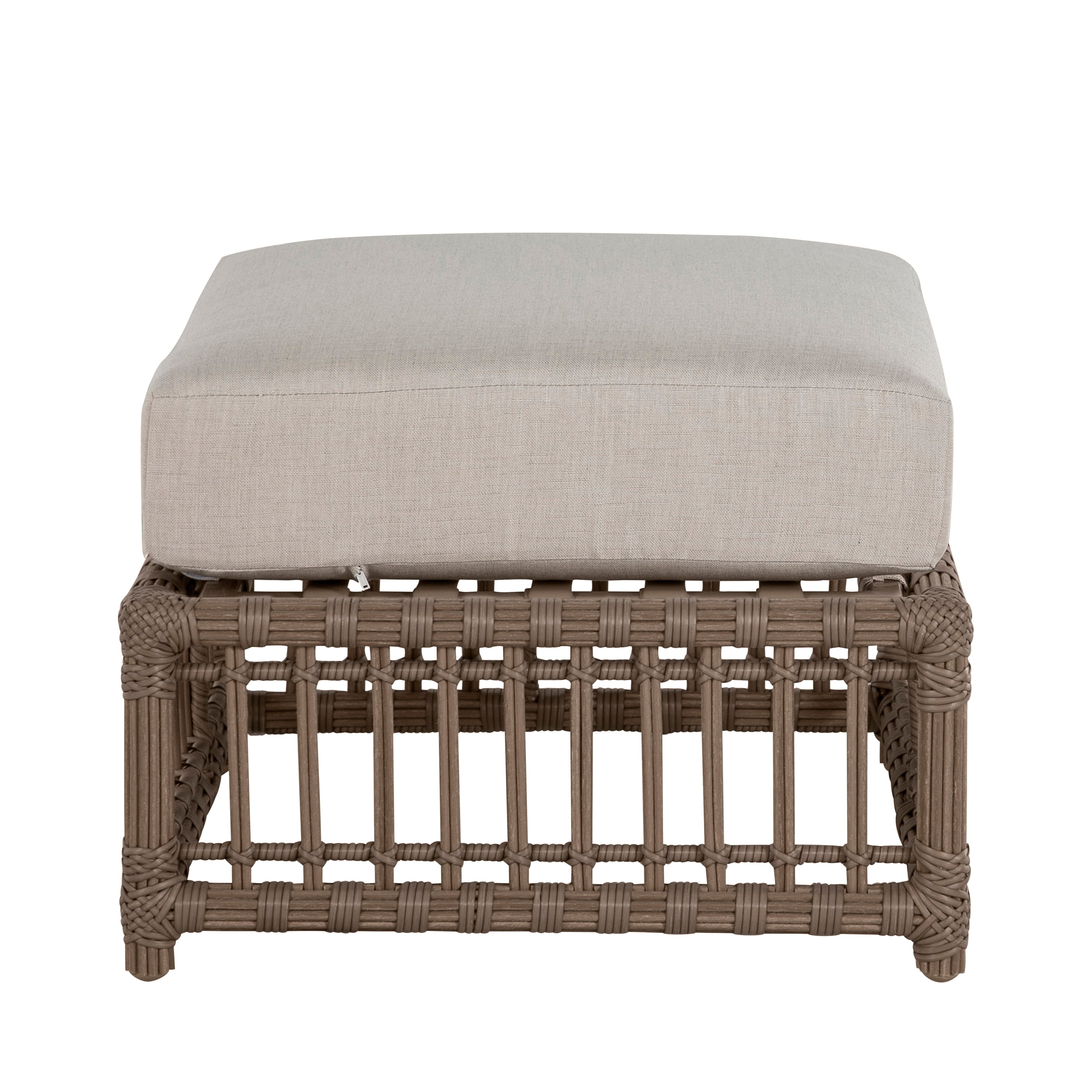 Newport N-Dura Resin Wicker Outdoor Woven Ottoman