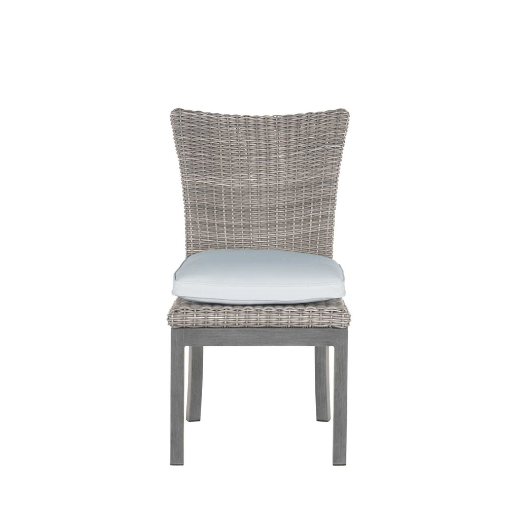 Rustic Woven Resin Wicker Outdoor Side Chair