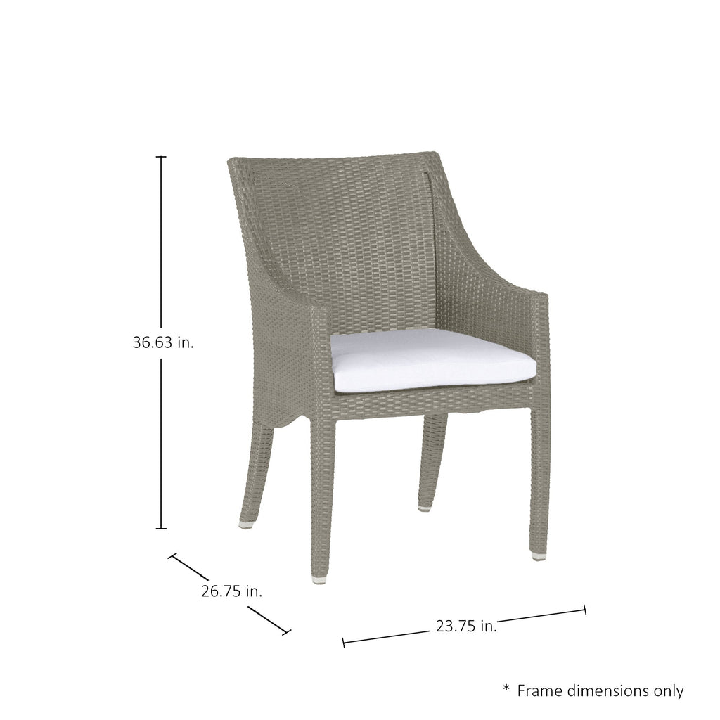 Athena Woven Resin Wicker Outdoor Arm Chair