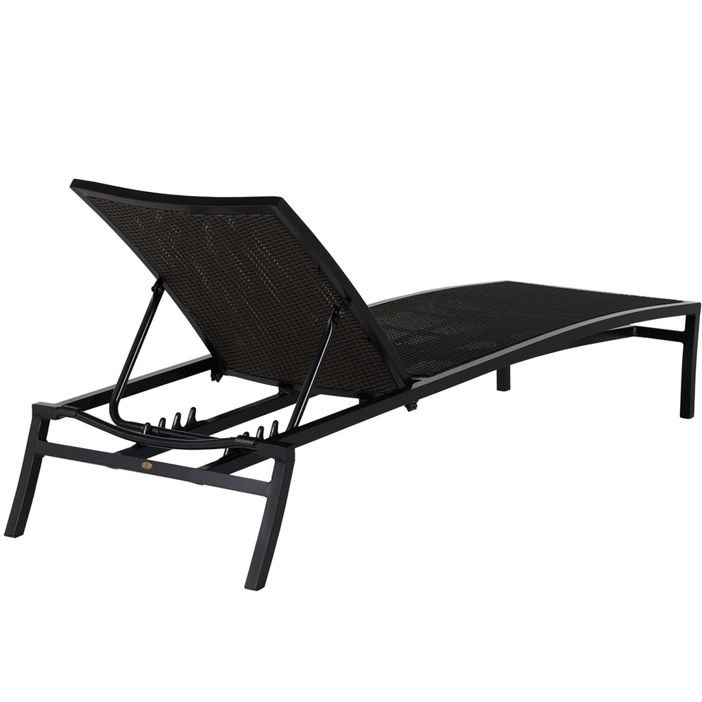 Aire Resin Wicker Outdoor Armless Chaise Lounge