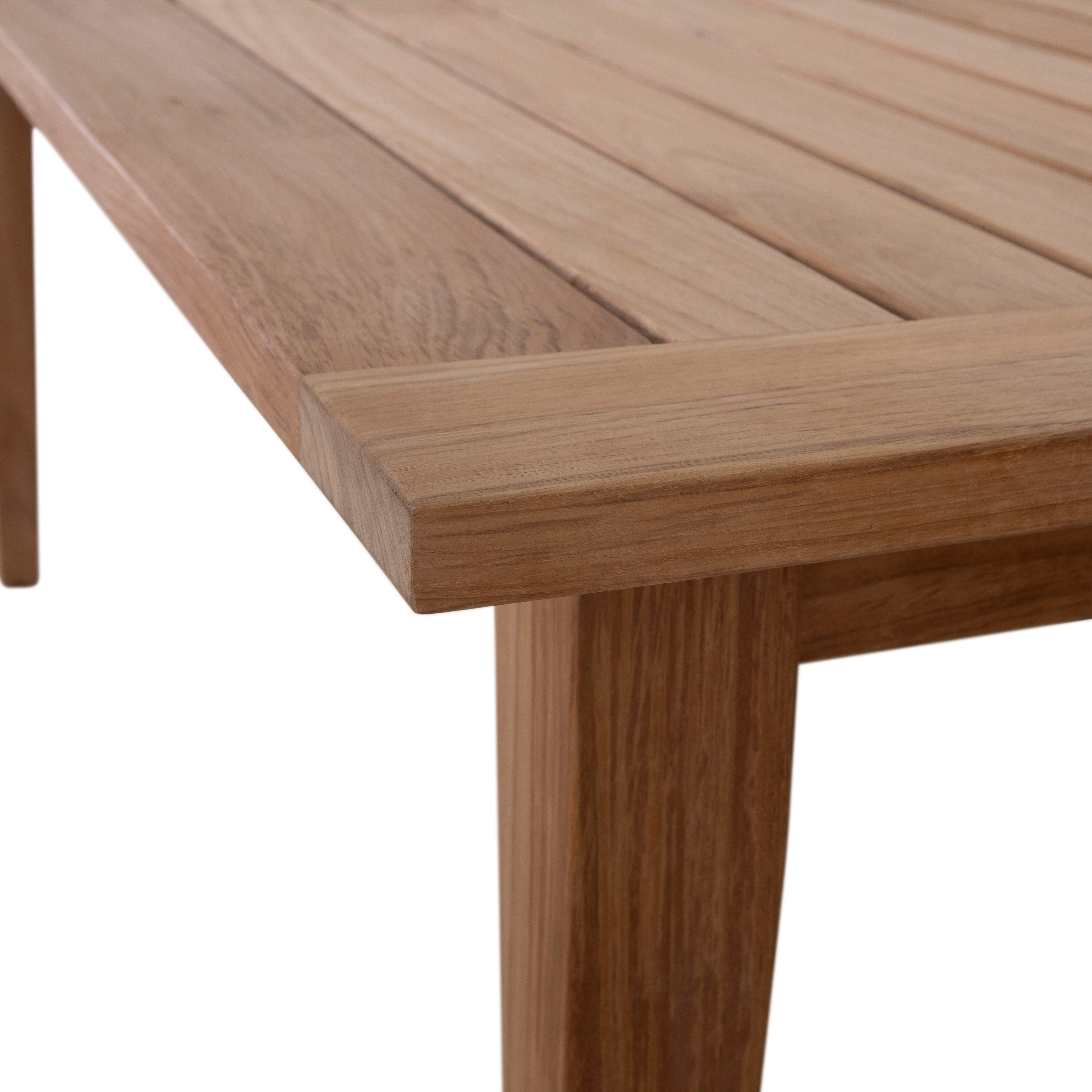 Croquet Teak 77"x 42" Rectangle Outdoor Farm Table