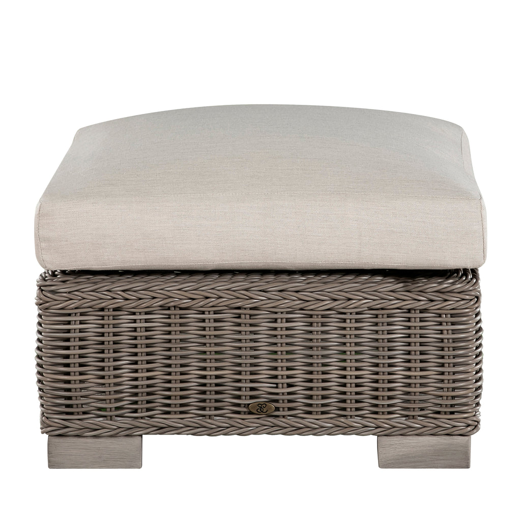 Rustic N-Dura Resin Wicker Outdoor Woven Ottoman