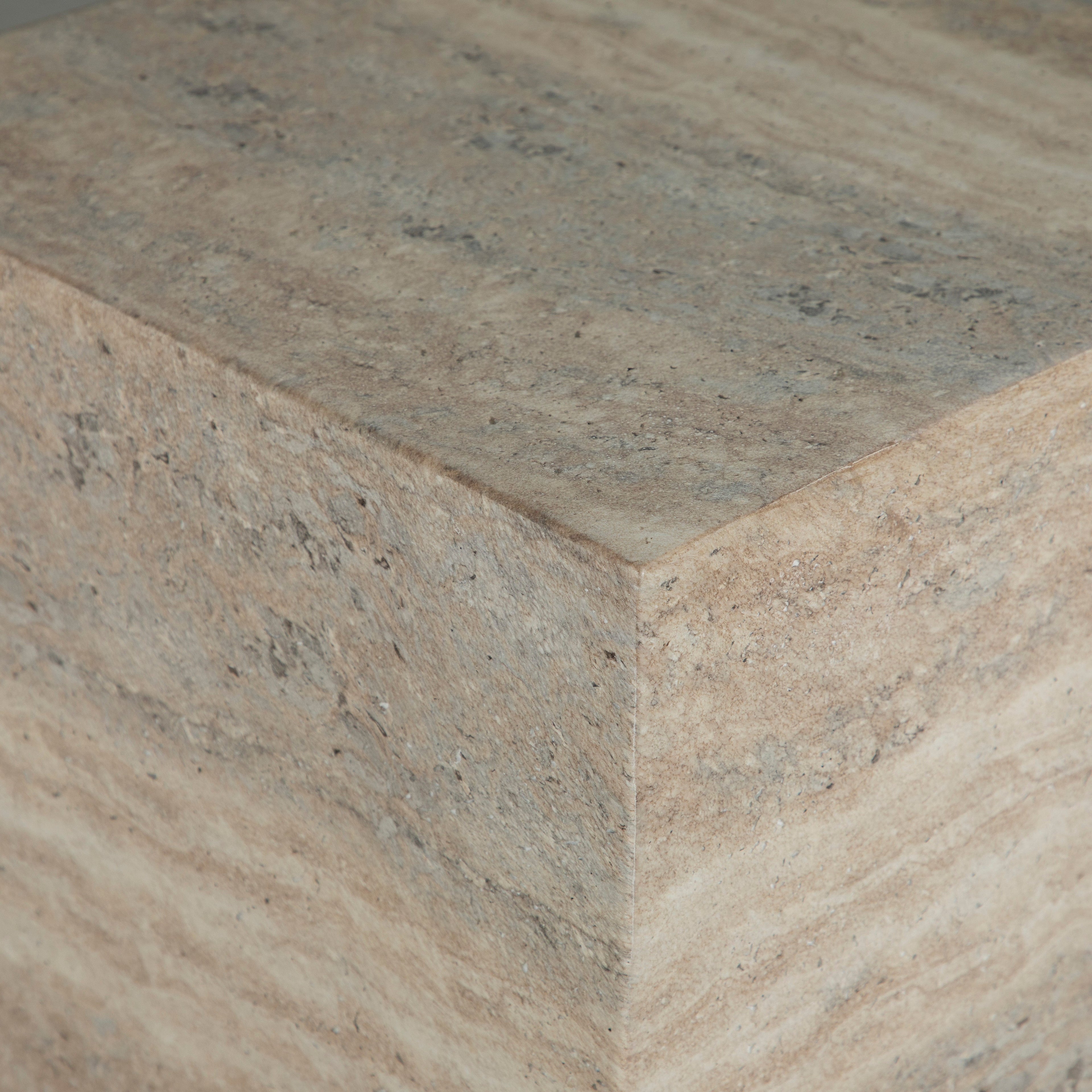 Ridge Cast Stone Drink Table