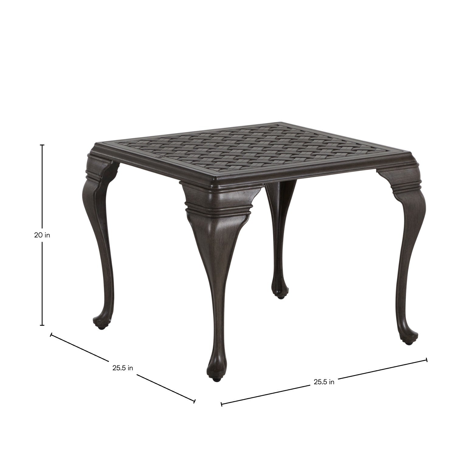 Provance Aluminum 25.5" Square Outdoor End Table