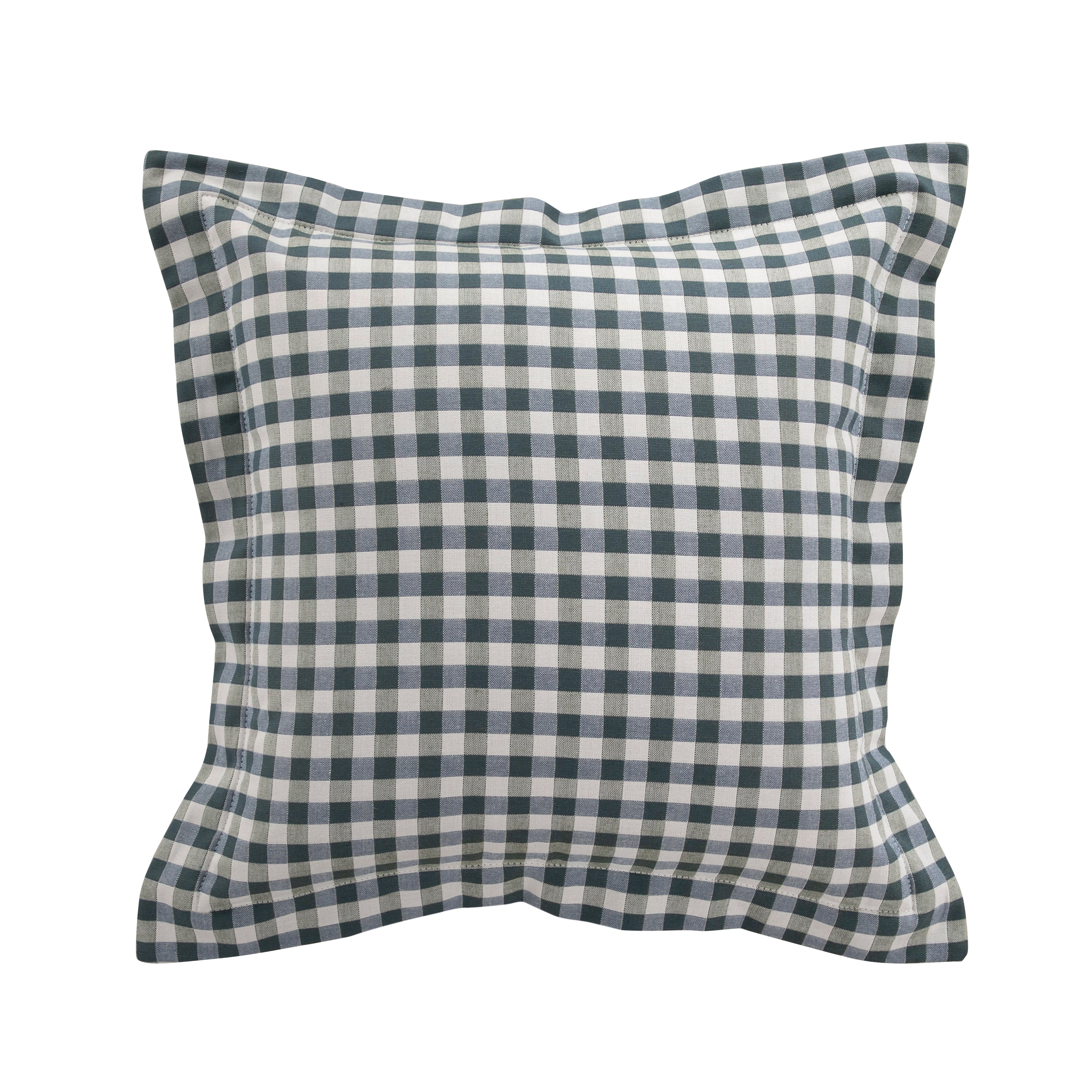 Check Plaid Outdoor Throw Pillow