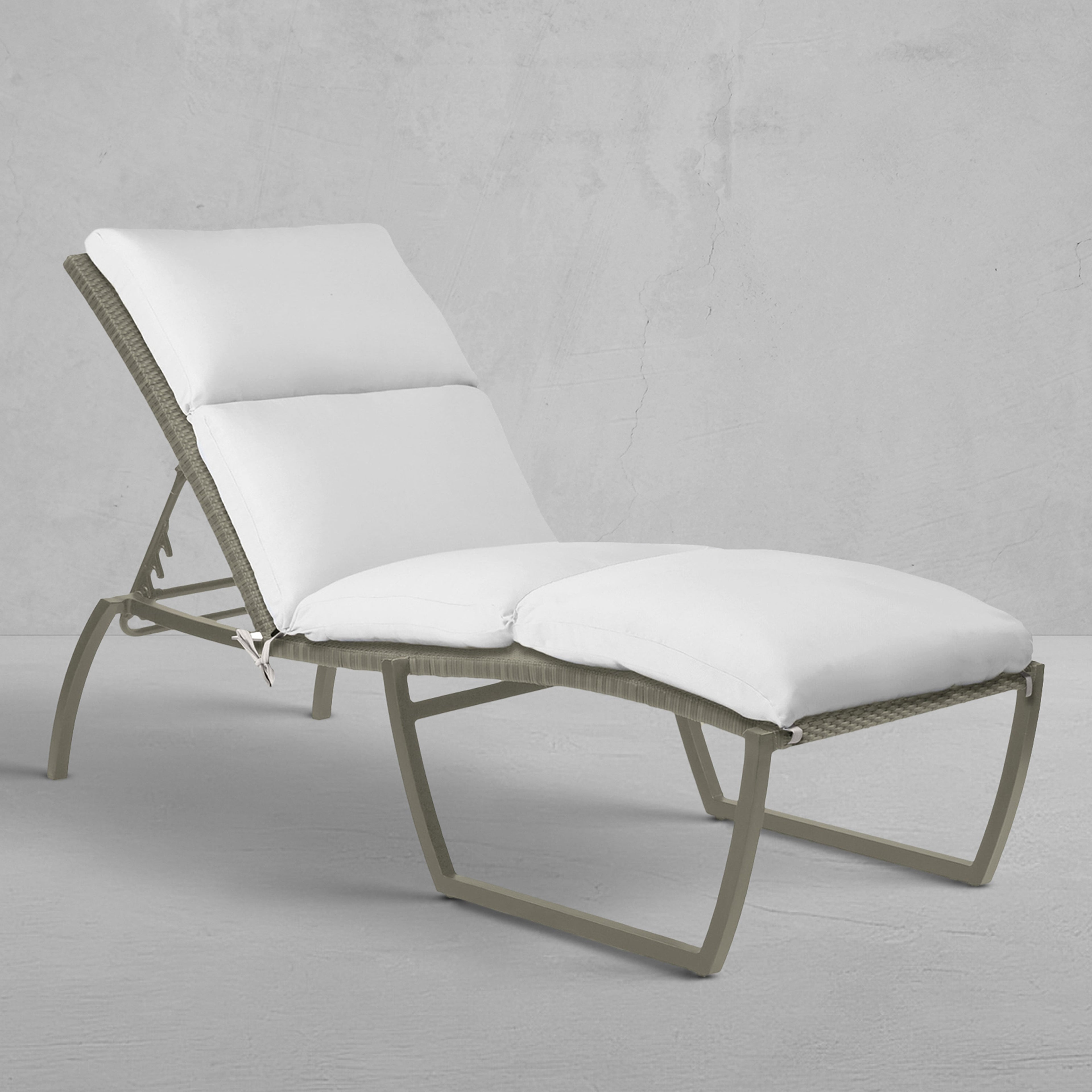Skye Wicker Outdoor Armless Chaise Lounge